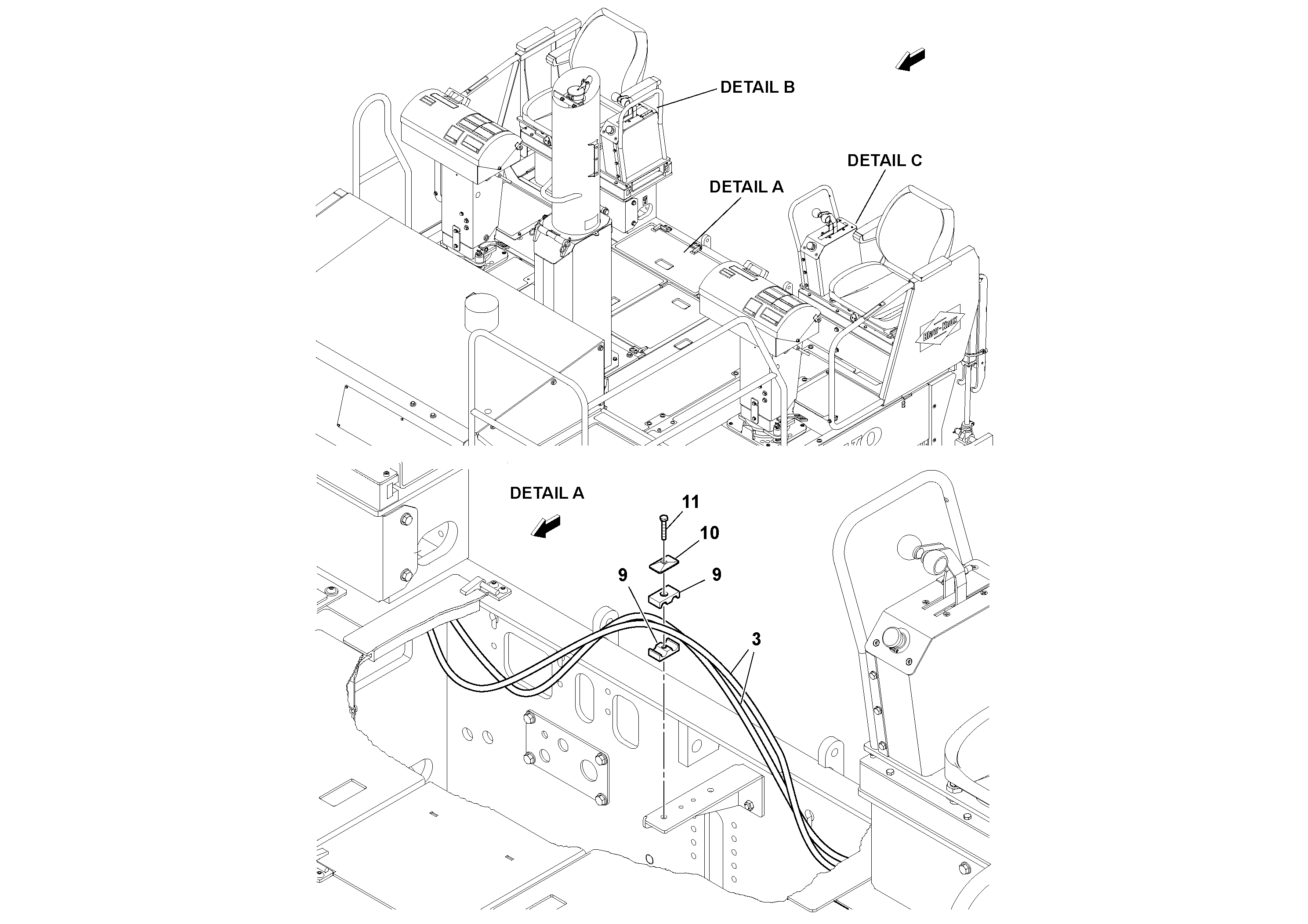 Схема запчастей Volvo PF6110 - 46998 Control Installation PF6110 S/N 197474 -