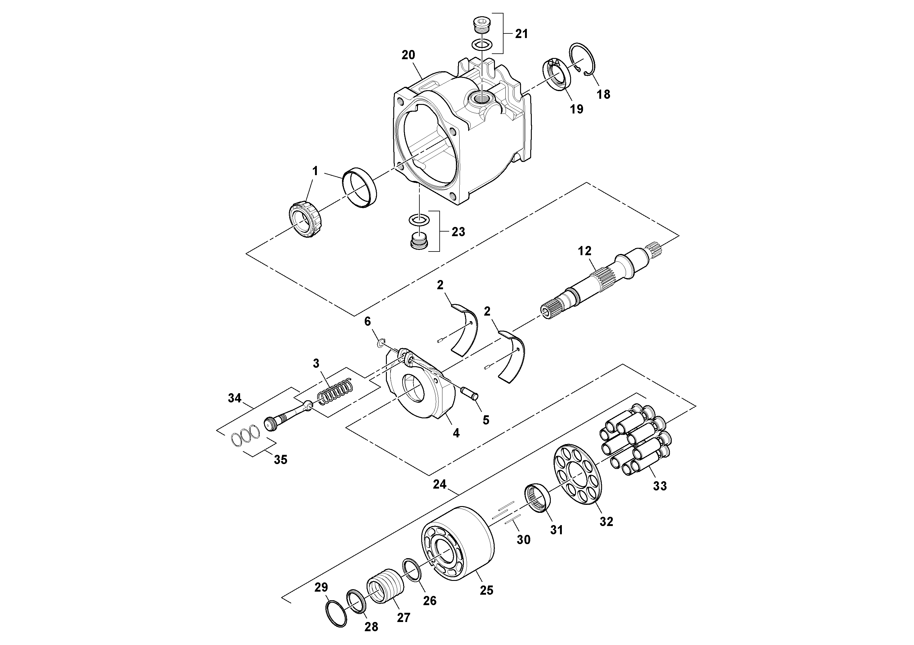 Схема запчастей Volvo PF6110 - 49495 Насос PF6110 S/N 197474 -