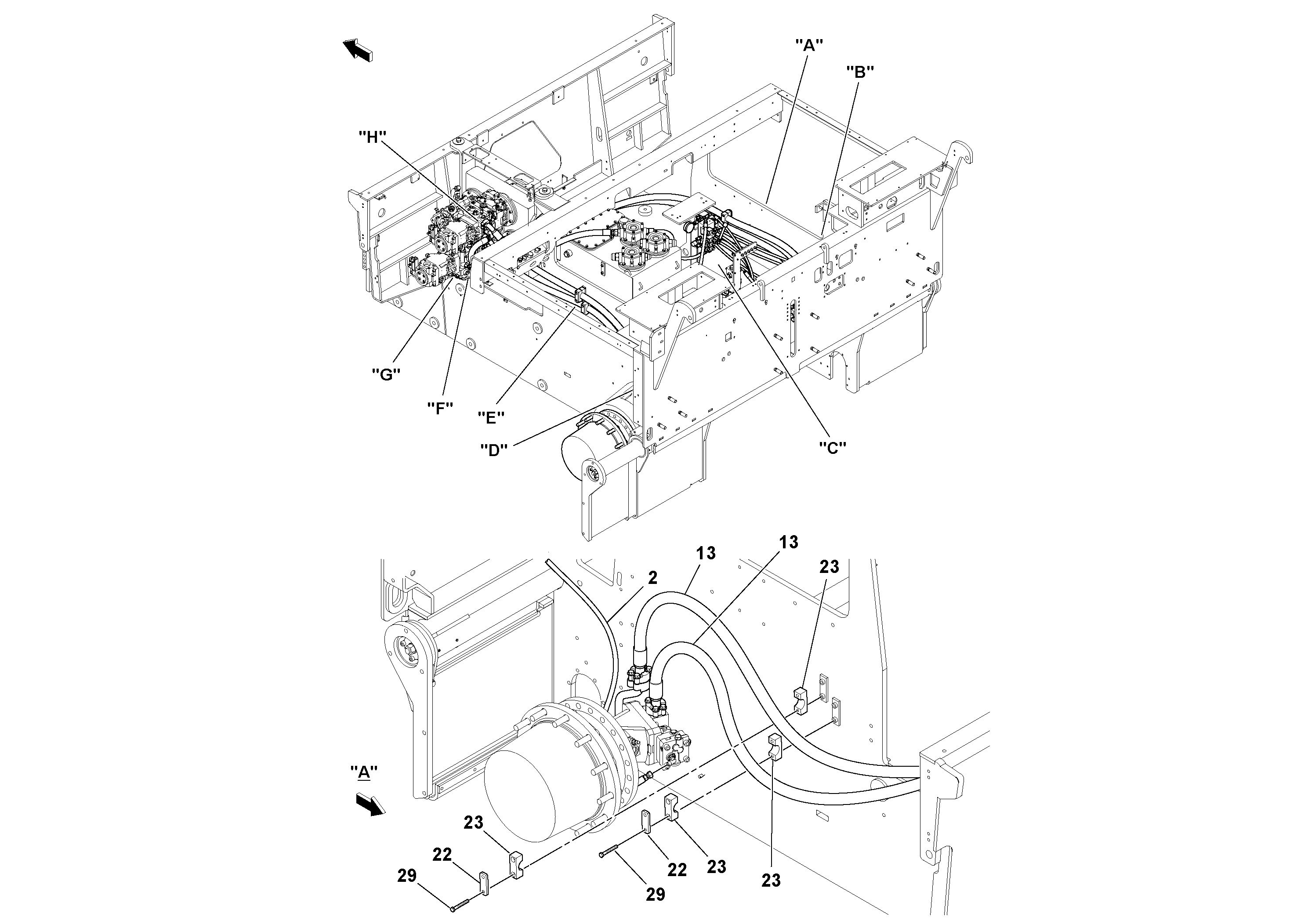 Схема запчастей Volvo PF6110 - 66664 Propulsion Installation PF6110 S/N 197474 -