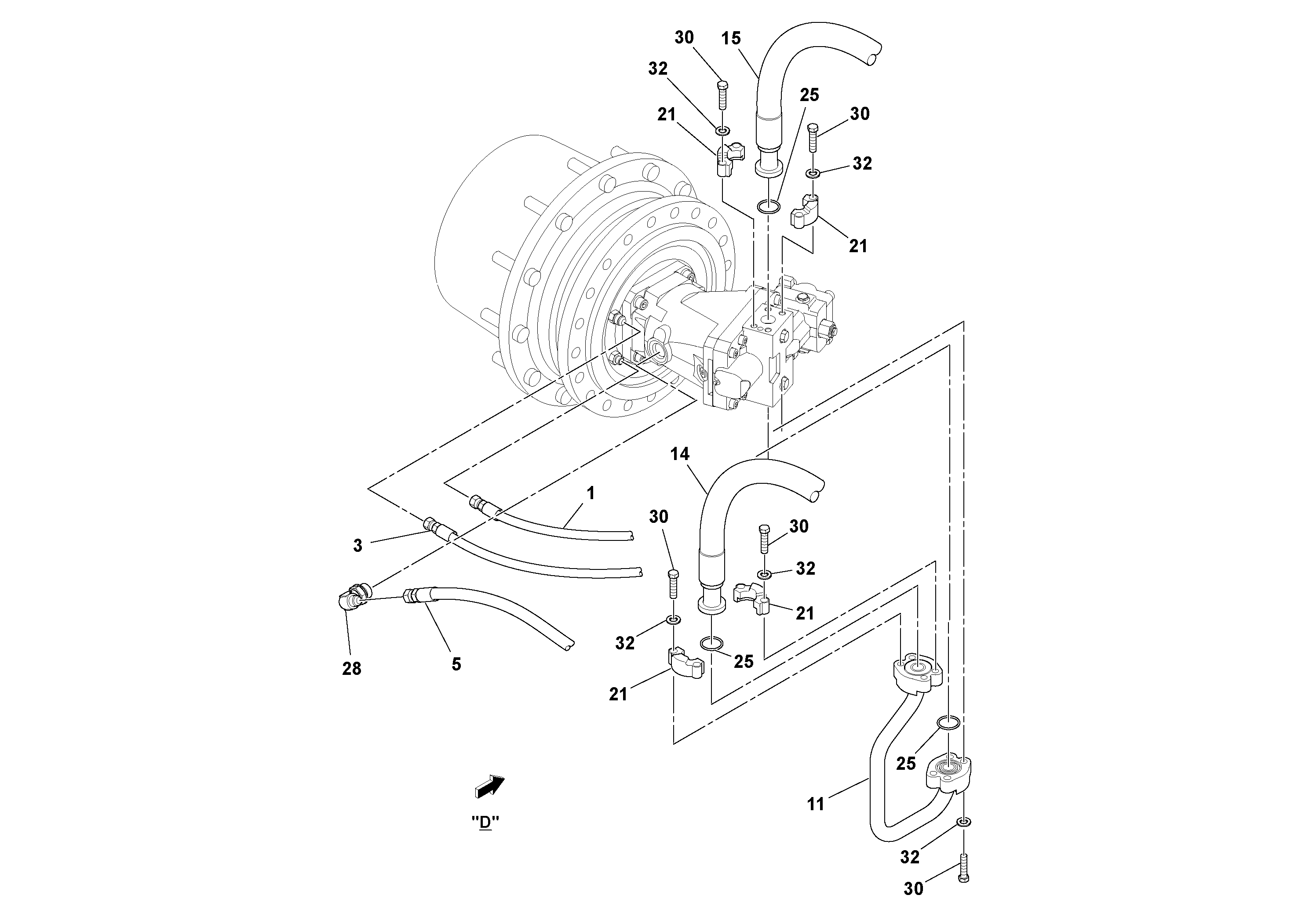 Схема запчастей Volvo PF6110 - 66666 Propulsion Installation PF6110 S/N 197474 -