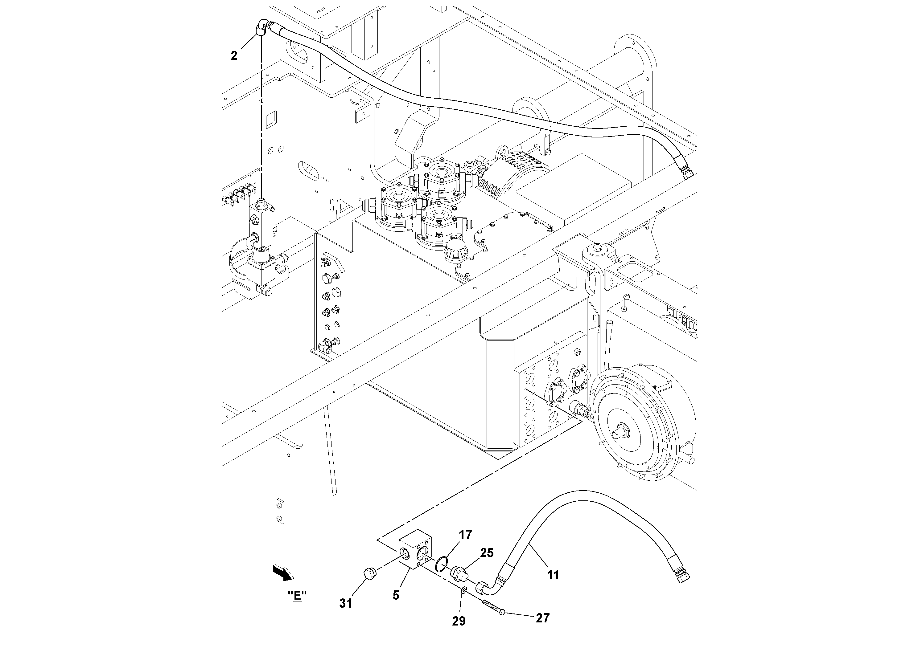 Схема запчастей Volvo PF6110 - 60752 Hydraulic Generator Installation PF6110 S/N 197474 -