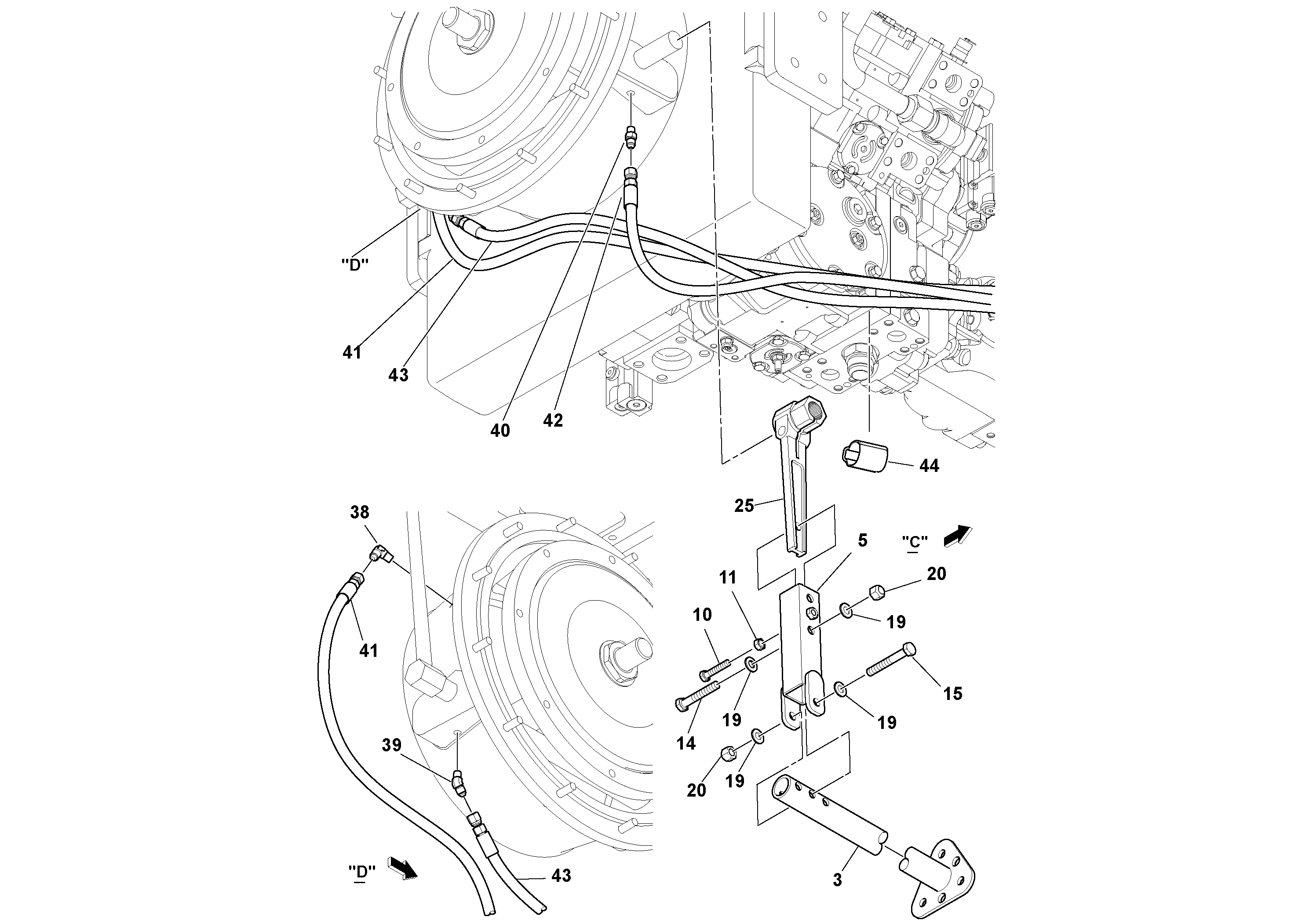 Схема запчастей Volvo PF6110 - 50122 Clutch PF6110 S/N 197474 -