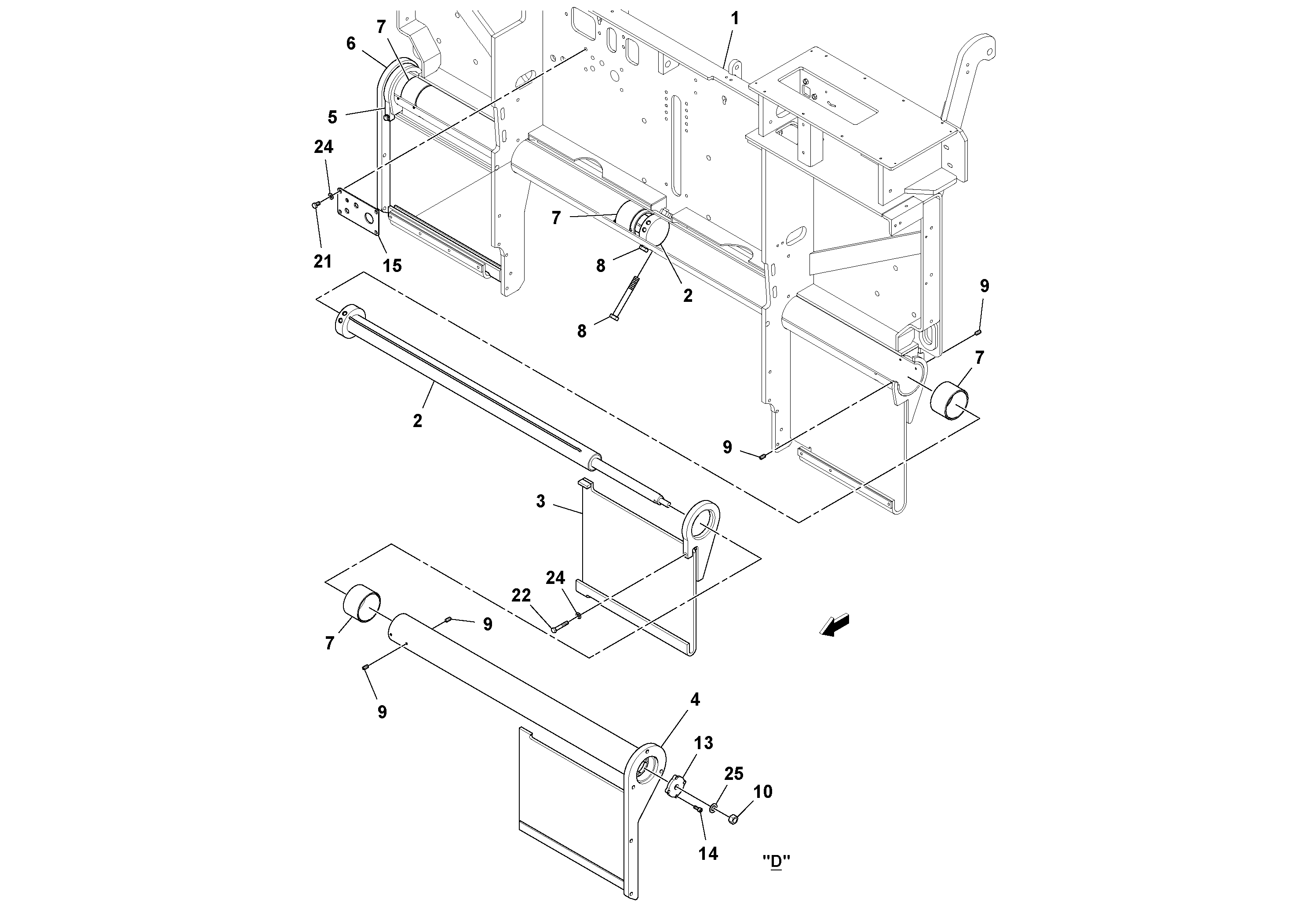 Схема запчастей Volvo PF6110 - 100668 Main Frame Installation PF6110 S/N 197474 -