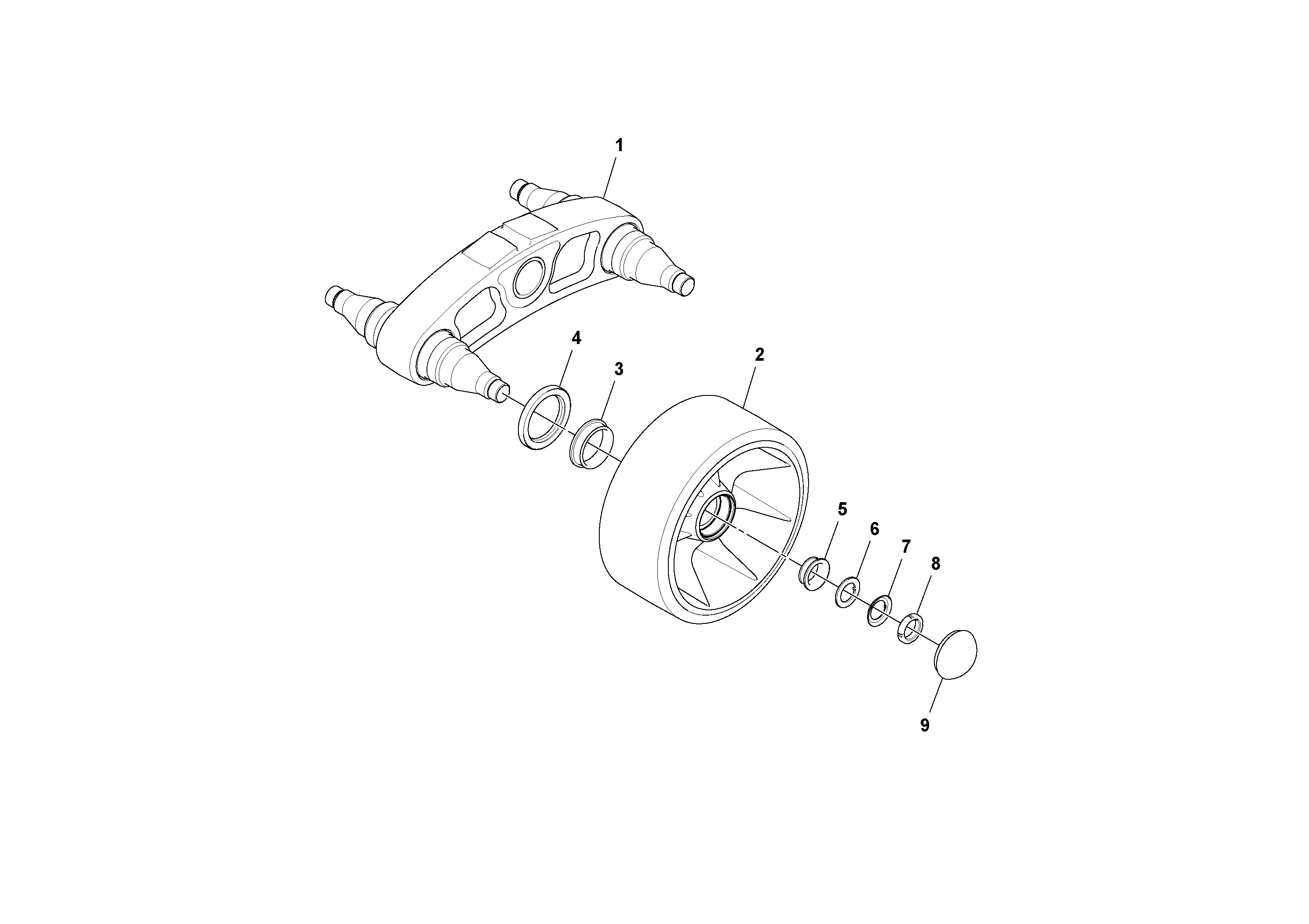 Схема запчастей Volvo PF6110 - 50212 Bogie Assembly PF6110 S/N 197474 -