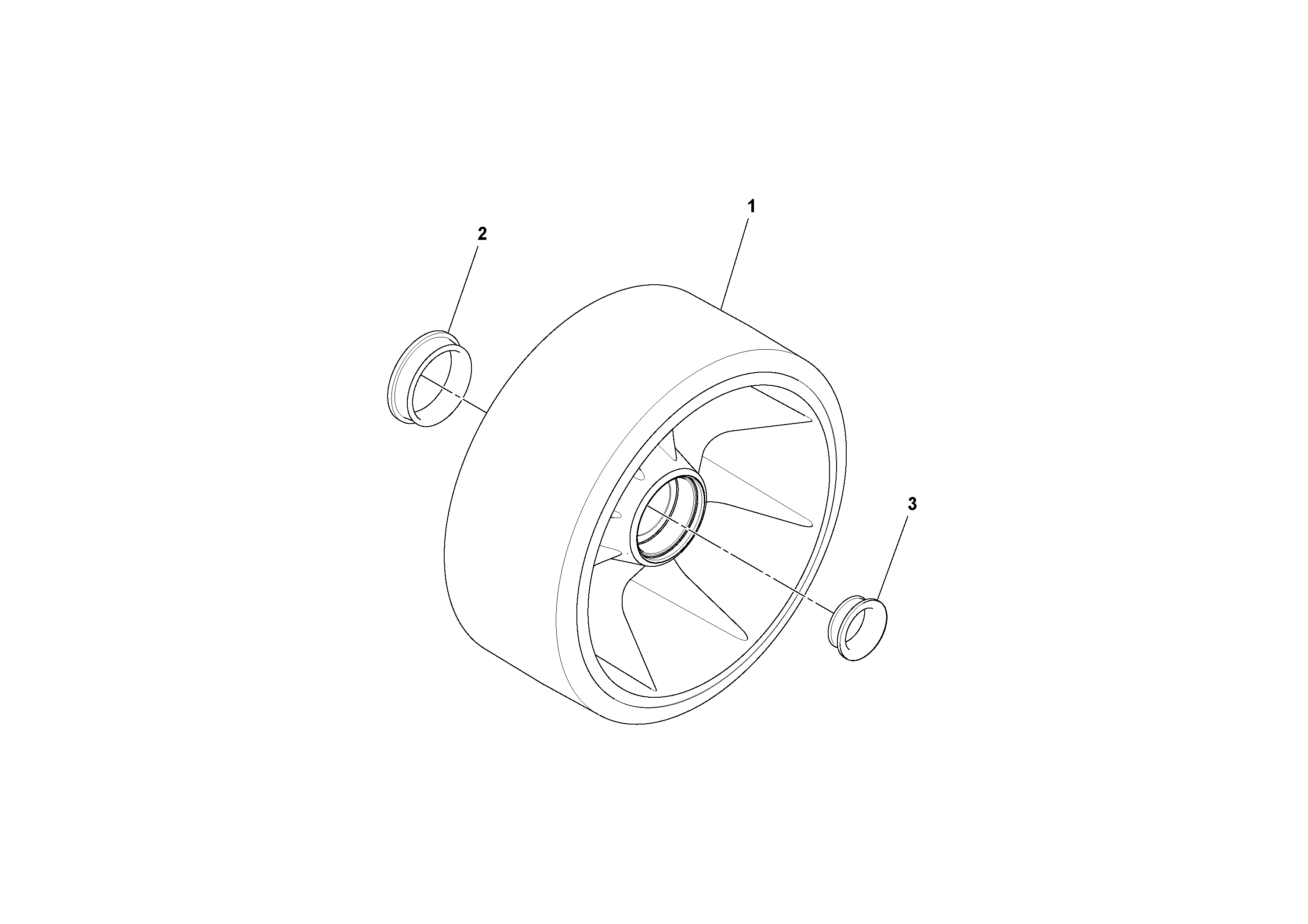 Схема запчастей Volvo PF6110 - 50213 Bogie Wheel Assembly PF6110 S/N 197474 -