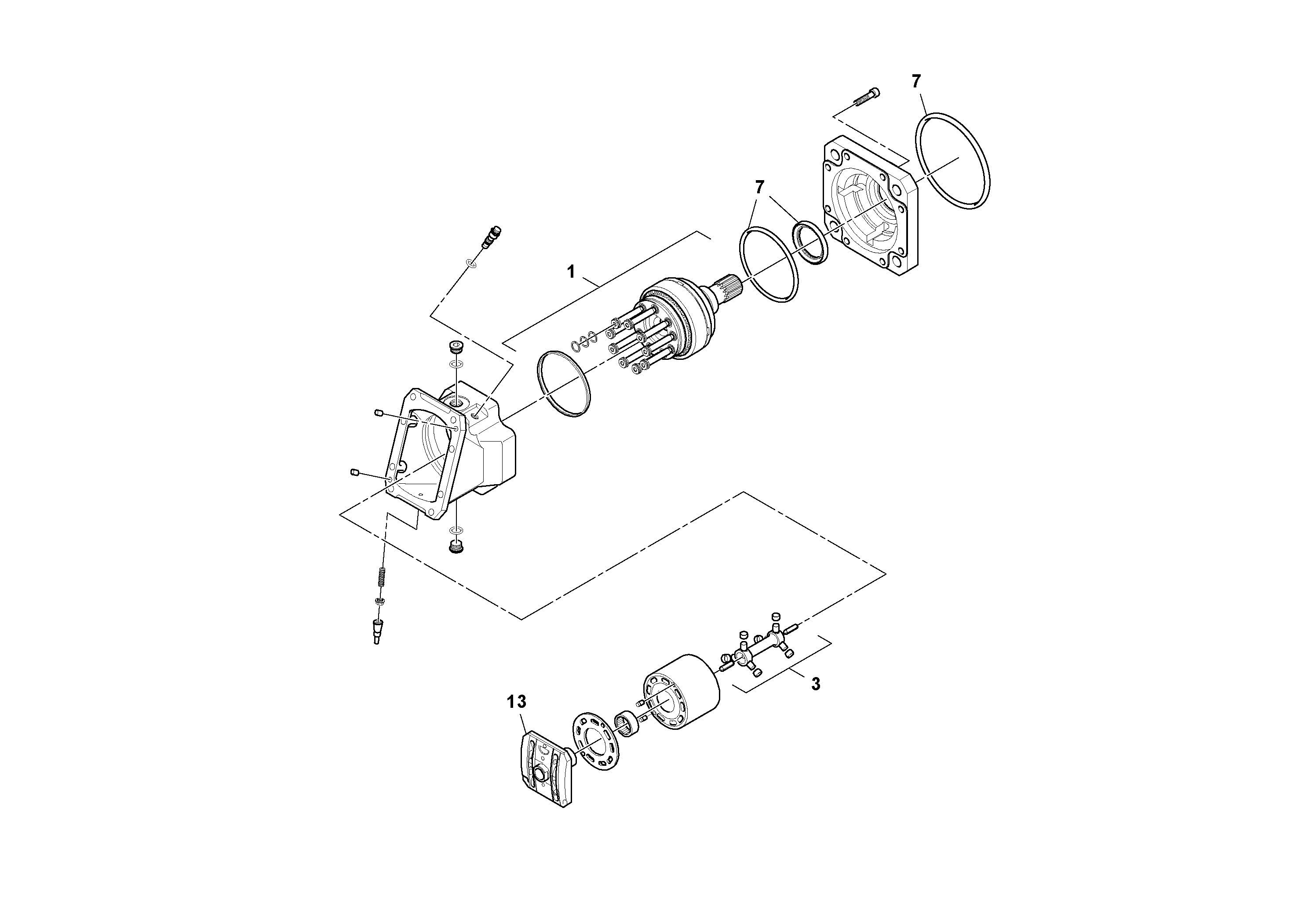 Схема запчастей Volvo PF6110 - 50470 Motor PF6110 S/N 197474 -