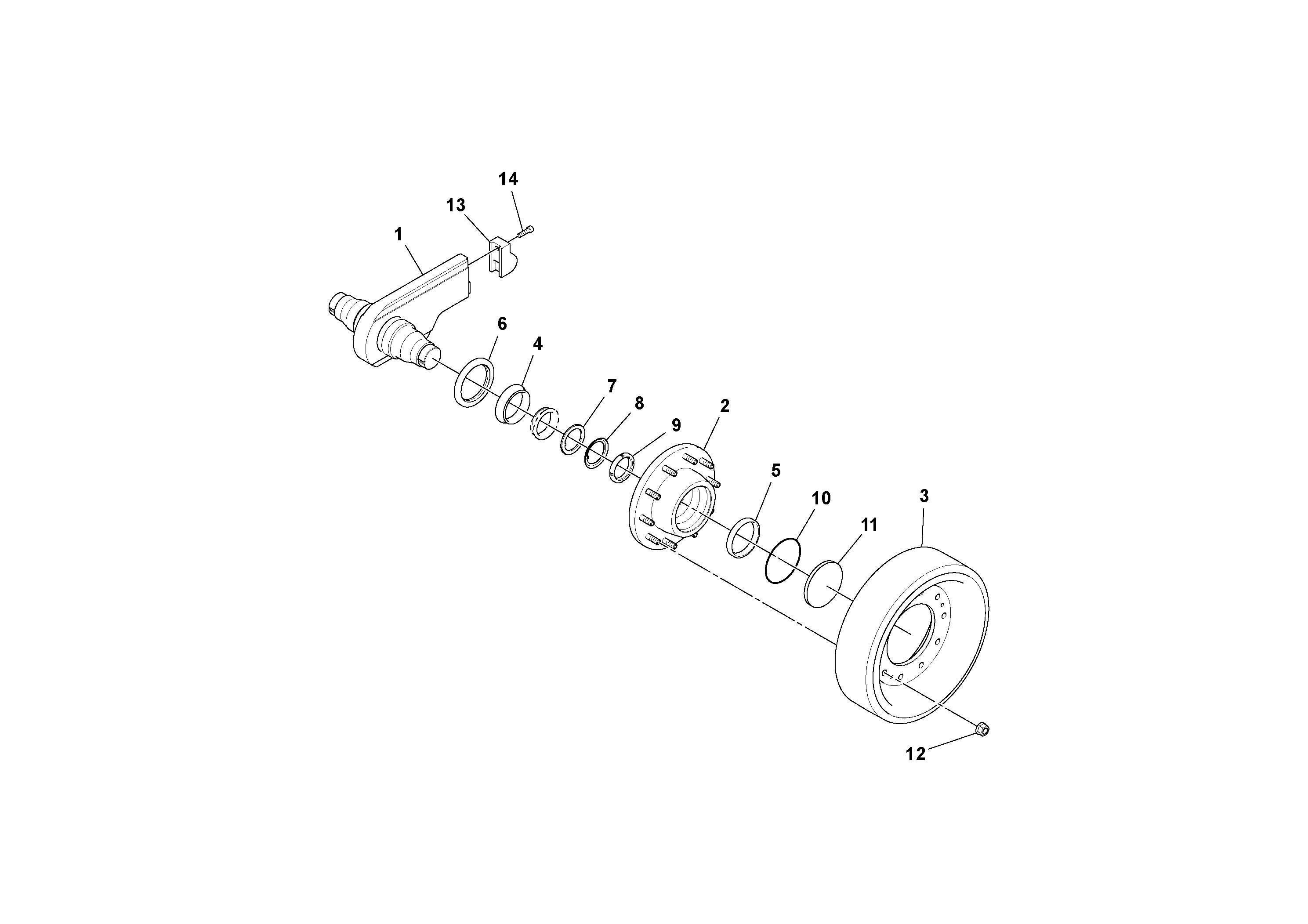 Схема запчастей Volvo PF6110 - 99139 Idler Assembly PF6110 S/N 197474 -