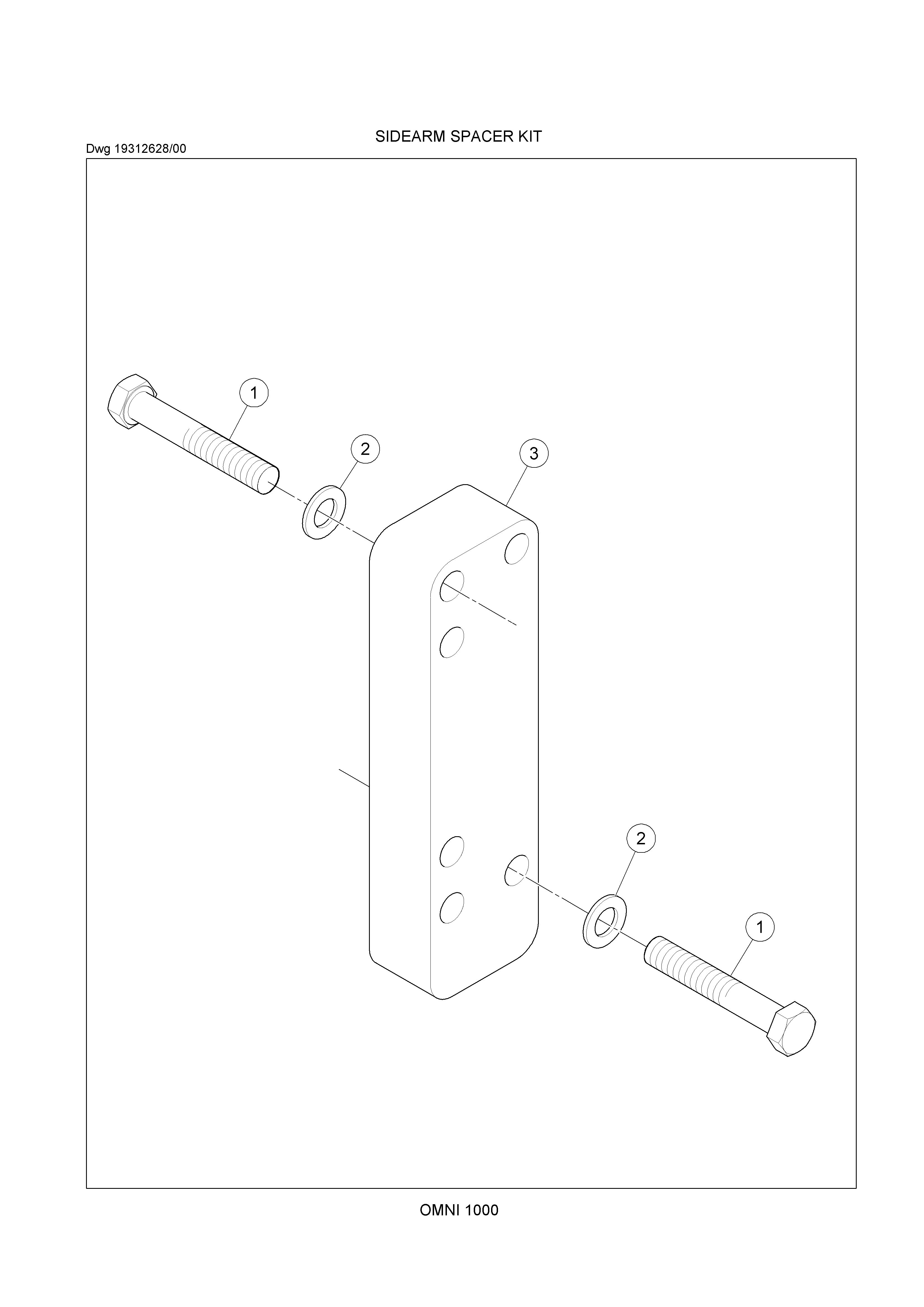 Схема запчастей Volvo PF6110 - 72014 Sidearm spacers OMNI 1000 ATT. SCREEDS 3,0 - 9,0M PF6110, PF6160/6170