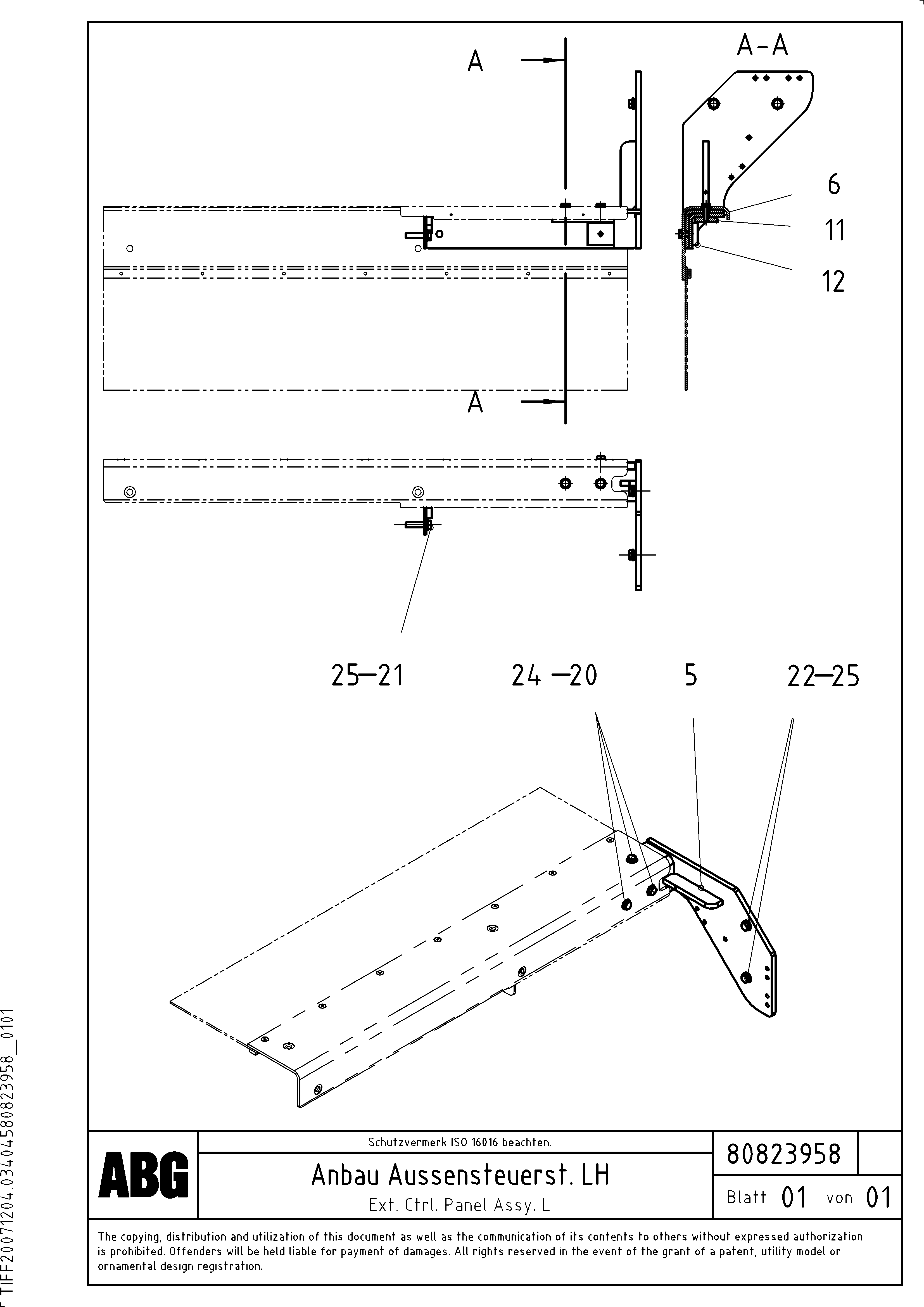 Схема запчастей Volvo PF6110 - 67328 Support for control panels OMNI 1000 ATT. SCREEDS 3,0 - 9,0M PF6110, PF6160/6170