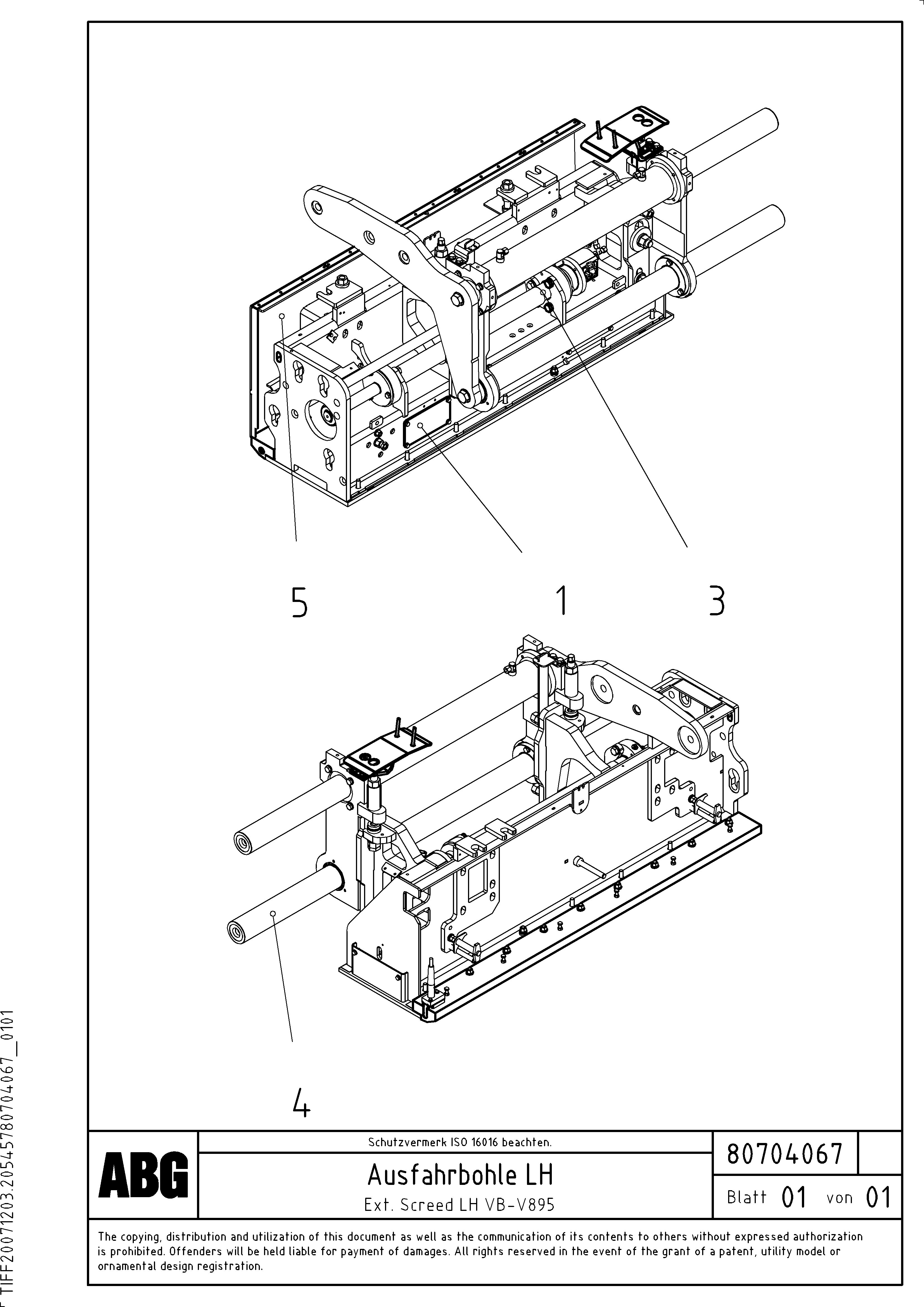 Схема запчастей Volvo PF6110 - 71049 Extendable screed OMNI 1000 ATT. SCREEDS 3,0 - 9,0M PF6110, PF6160/6170