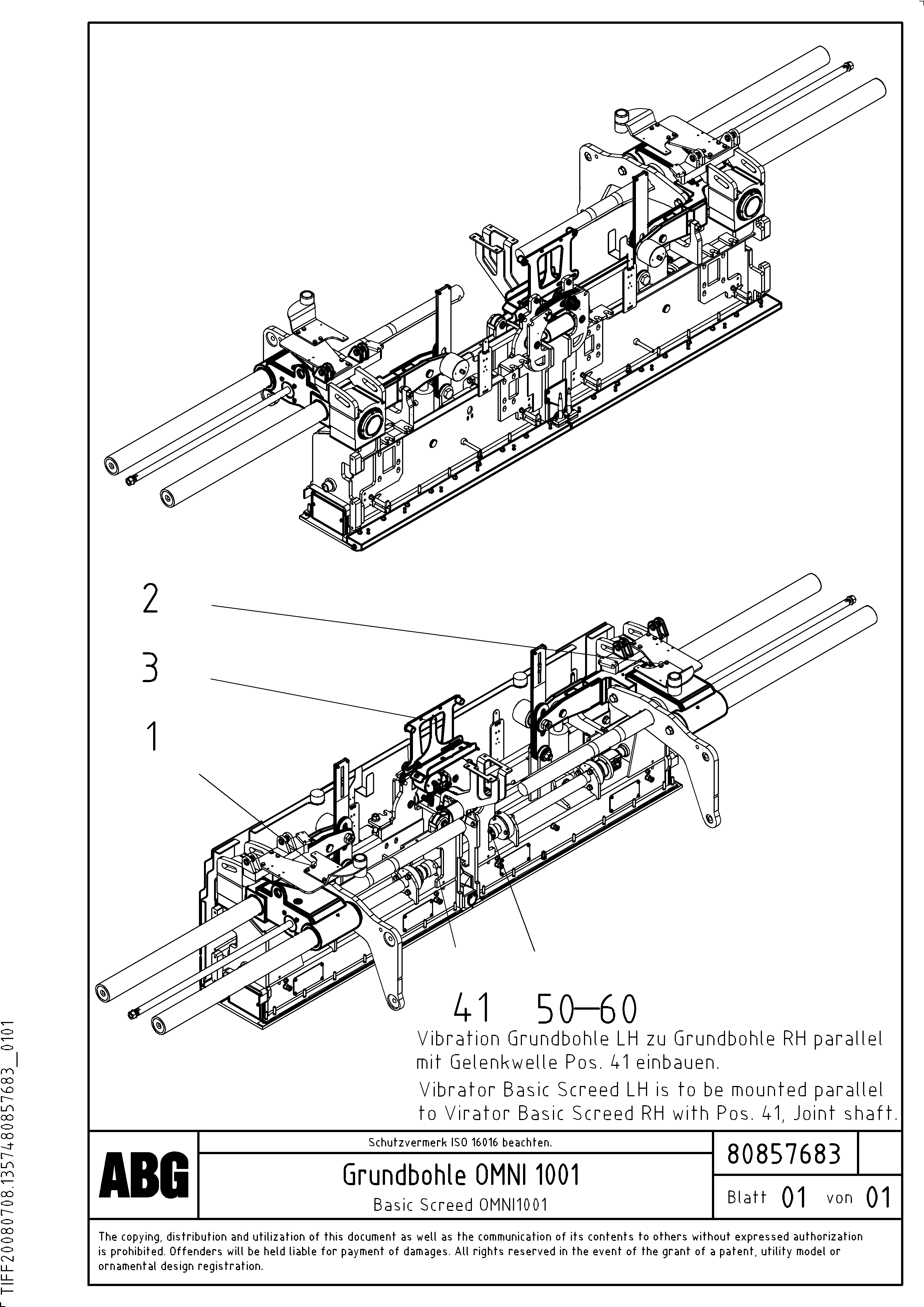 Схема запчастей Volvo PF6110 - 94399 Basic screed and crown control OMNI 1001 ATT. SCREEDS 3,0 - 9,0M PF6110 PF6160/PF6170