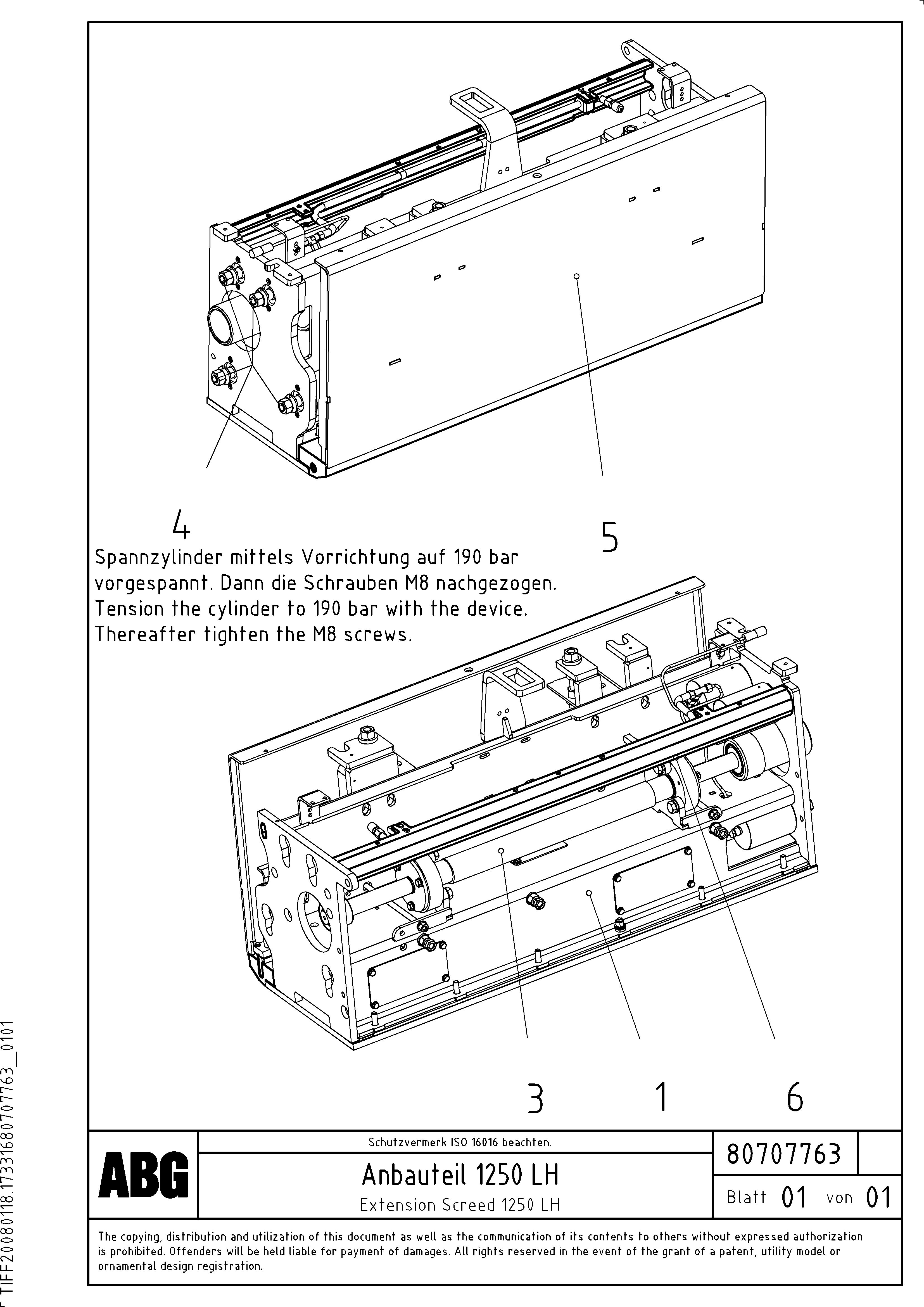 Схема запчастей Volvo PF6110 - 96227 Extension screed OMNI 1001 ATT. SCREEDS 3,0 - 9,0M PF6110 PF6160/PF6170