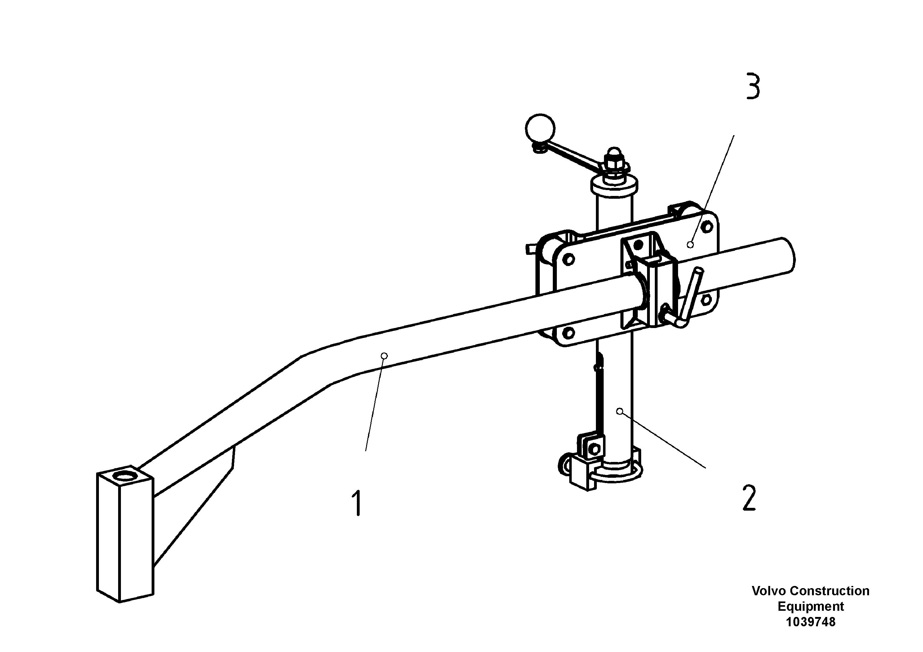 Схема запчастей Volvo PF6110 - 87172 Mechanical control OMNI 1021 ATT. SCREEDS 3,0 - 9,0M PF6110 PF6160/PF6170
