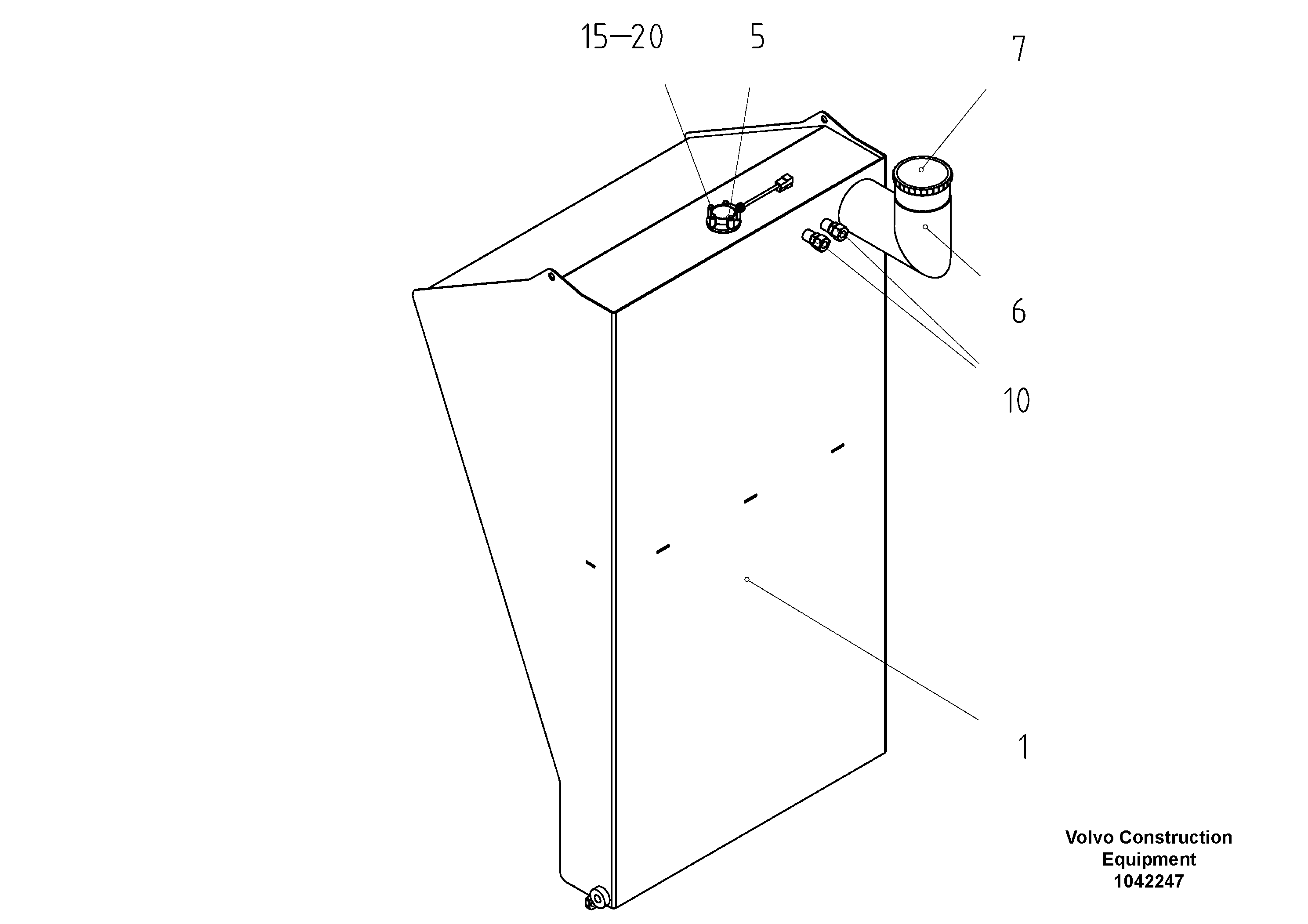 Схема запчастей Volvo ABG7820B - 69132 Топливный бак (бензобак) ABG7820/ABG7820B ABG7820 S/N 21064-23058 ABG7820B S/N 23059 -