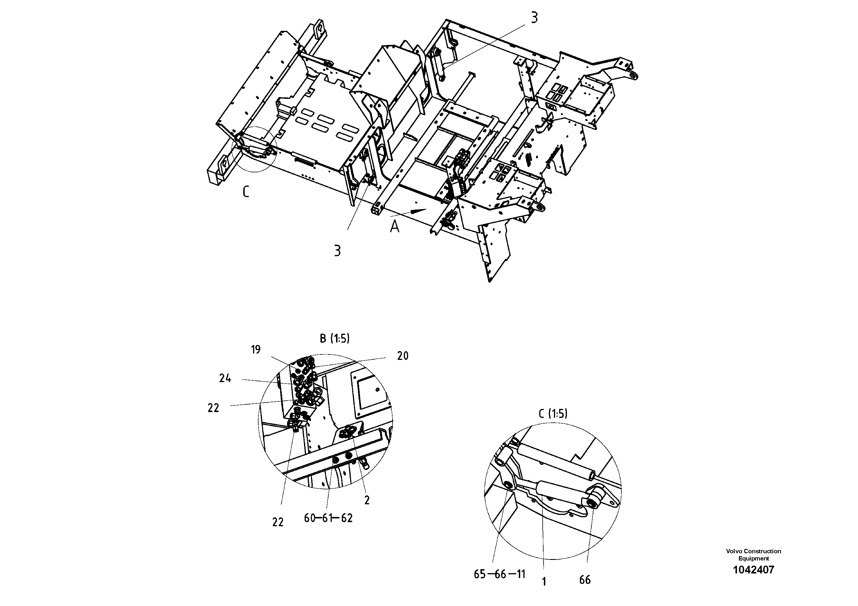 Схема запчастей Volvo ABG7820B - 43922 Hydraulic Front Apron Plate ABG7820/ABG7820B ABG7820 S/N 21064-23058 ABG7820B S/N 23059 -