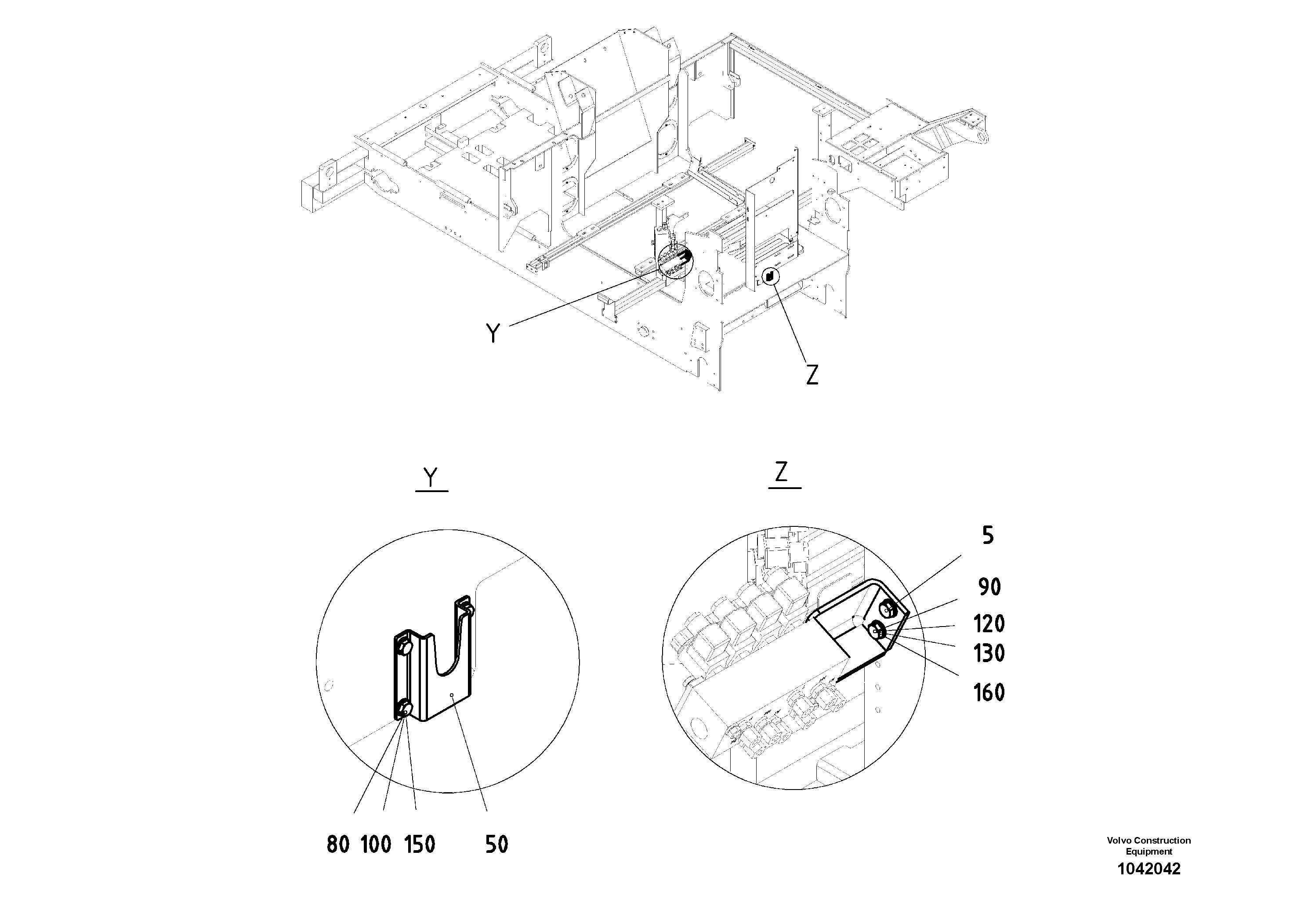 Схема запчастей Volvo ABG7820B - 43937 Hydraulic Height Adjustment Extendable Screed ABG7820/ABG7820B ABG7820 S/N 21064-23058 ABG7820B S/N 23059 -