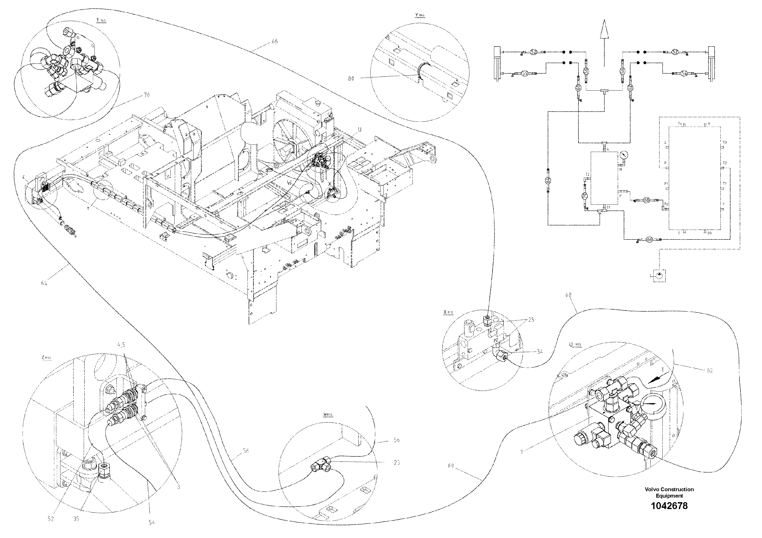 Схема запчастей Volvo ABG7820B - 43944 Screed Tensioning Device ABG7820/ABG7820B ABG7820 S/N 21064-23058 ABG7820B S/N 23059 -