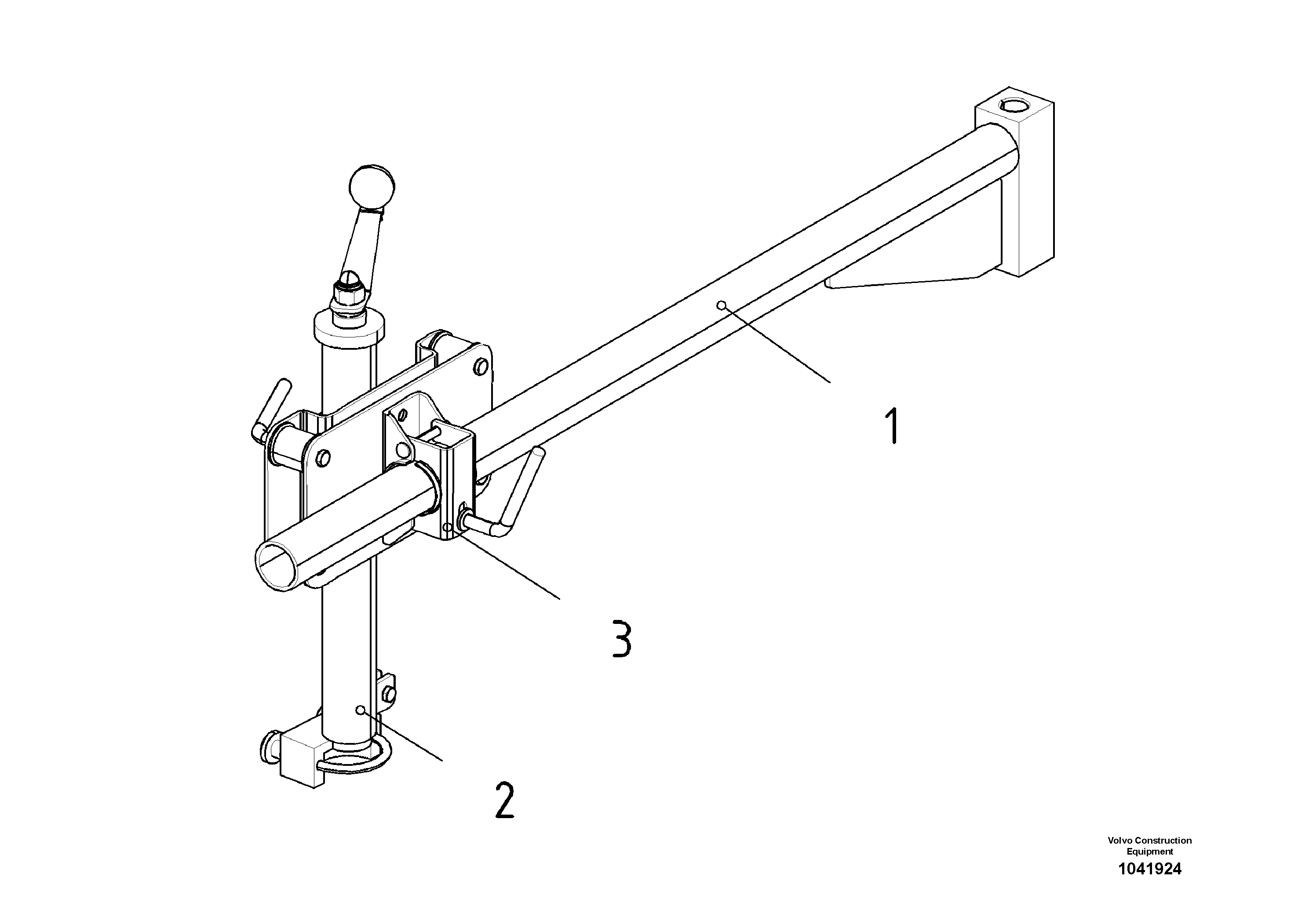 Схема запчастей Volvo ABG7820B - 44621 Holder kit Grade Sensor ABG7820/ABG7820B ABG7820 S/N 21064-23058 ABG7820B S/N 23059 -