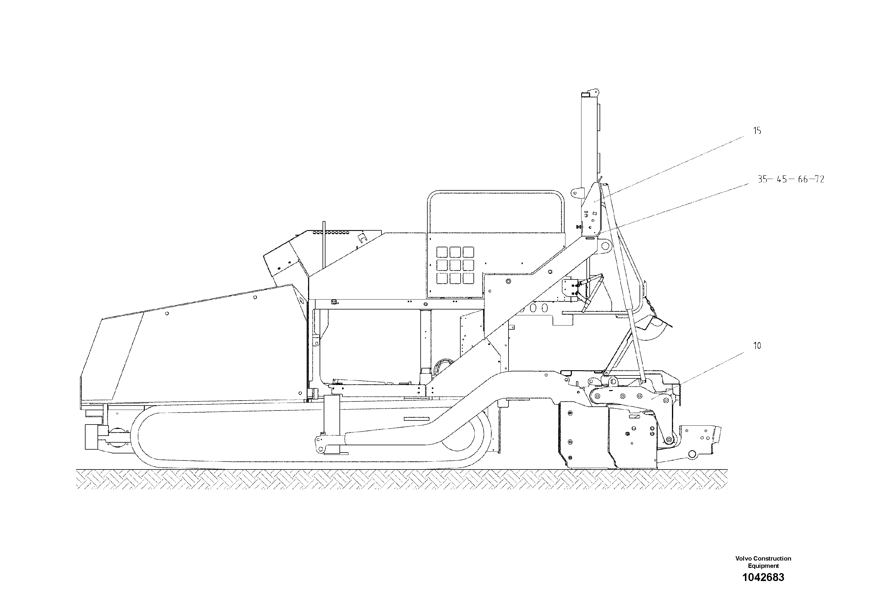 Схема запчастей Volvo ABG7820B - 44633 Screed Load Device ABG7820/ABG7820B ABG7820 S/N 21064-23058 ABG7820B S/N 23059 -