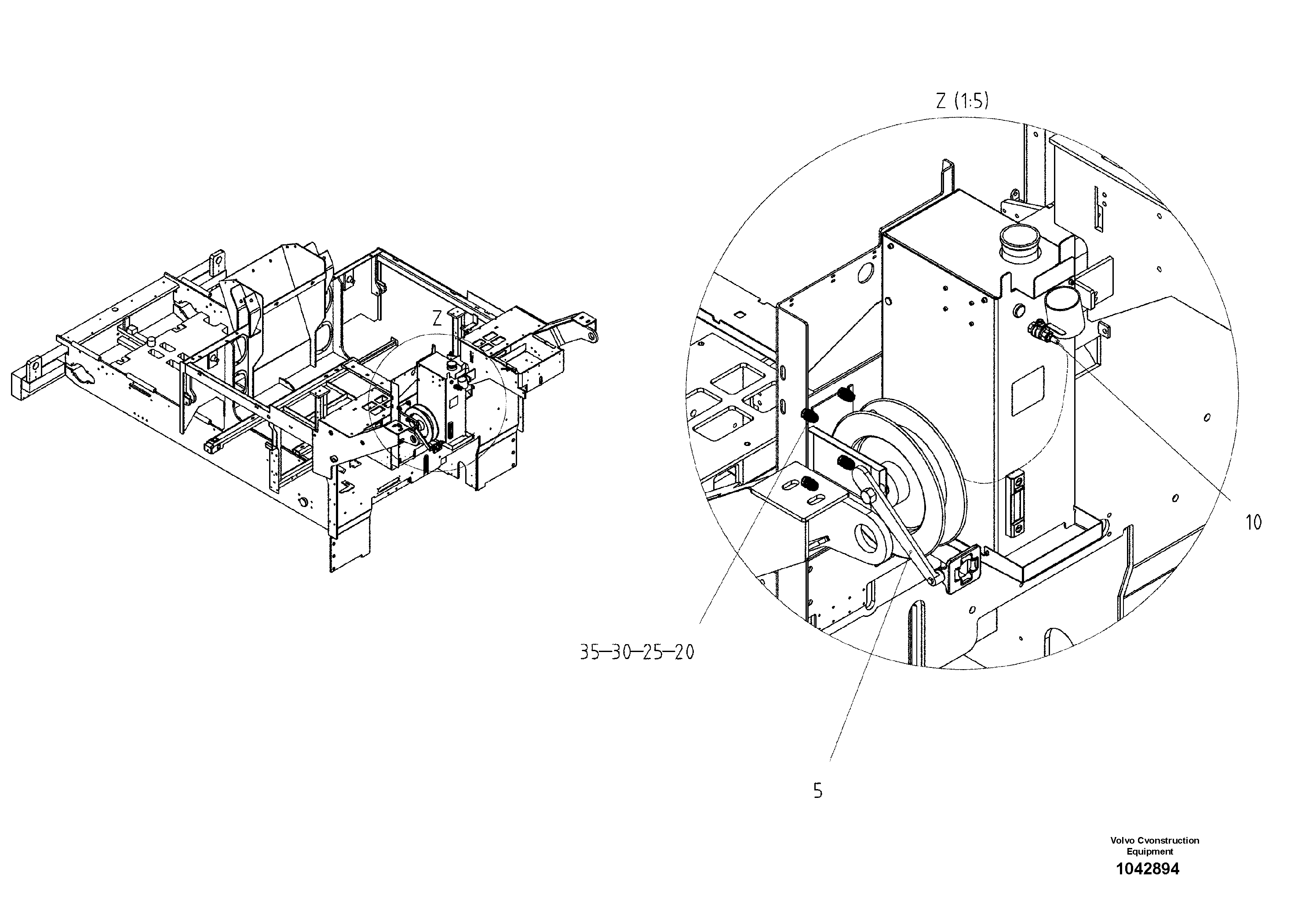 Схема запчастей Volvo ABG7820B - 45581 Duro Reel Assembly ABG7820/ABG7820B ABG7820 S/N 21064-23058 ABG7820B S/N 23059 -
