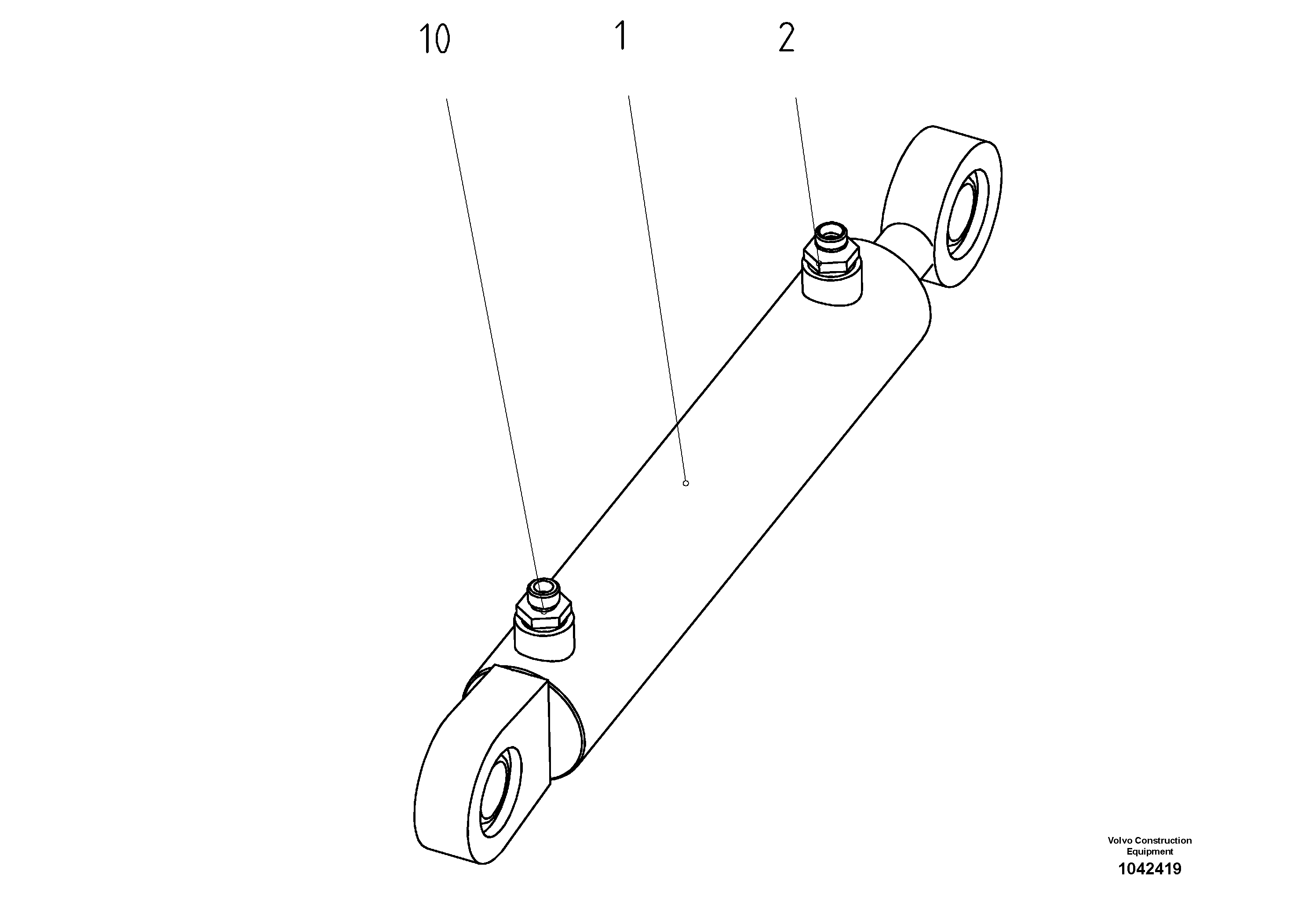Схема запчастей Volvo ABG7820B - 46645 Hopper Cylinder ABG7820/ABG7820B ABG7820 S/N 21064-23058 ABG7820B S/N 23059 -