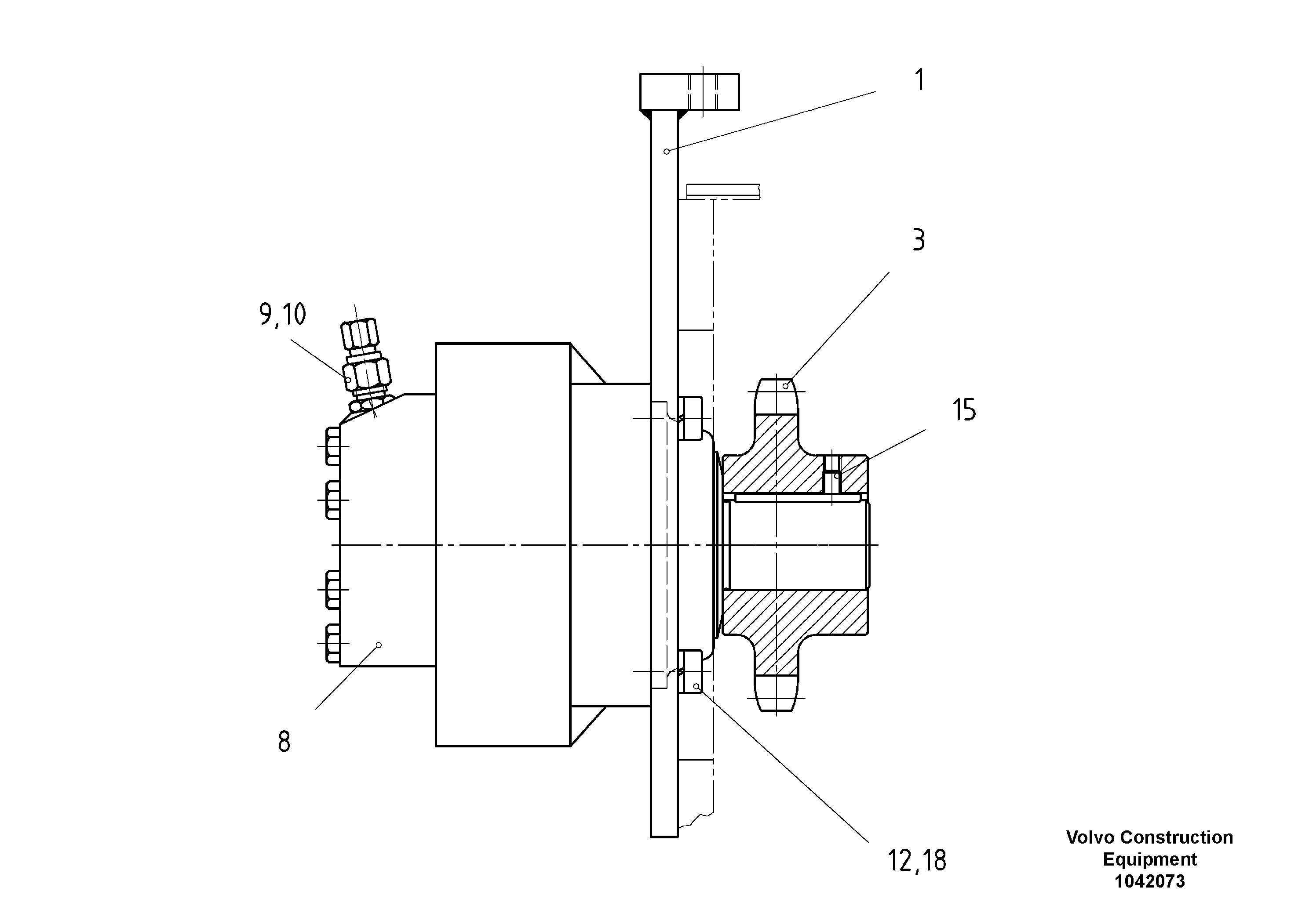 Схема запчастей Volvo ABG7820B - 60826 Drive Unit ABG7820/ABG7820B ABG7820 S/N 21064-23058 ABG7820B S/N 23059 -