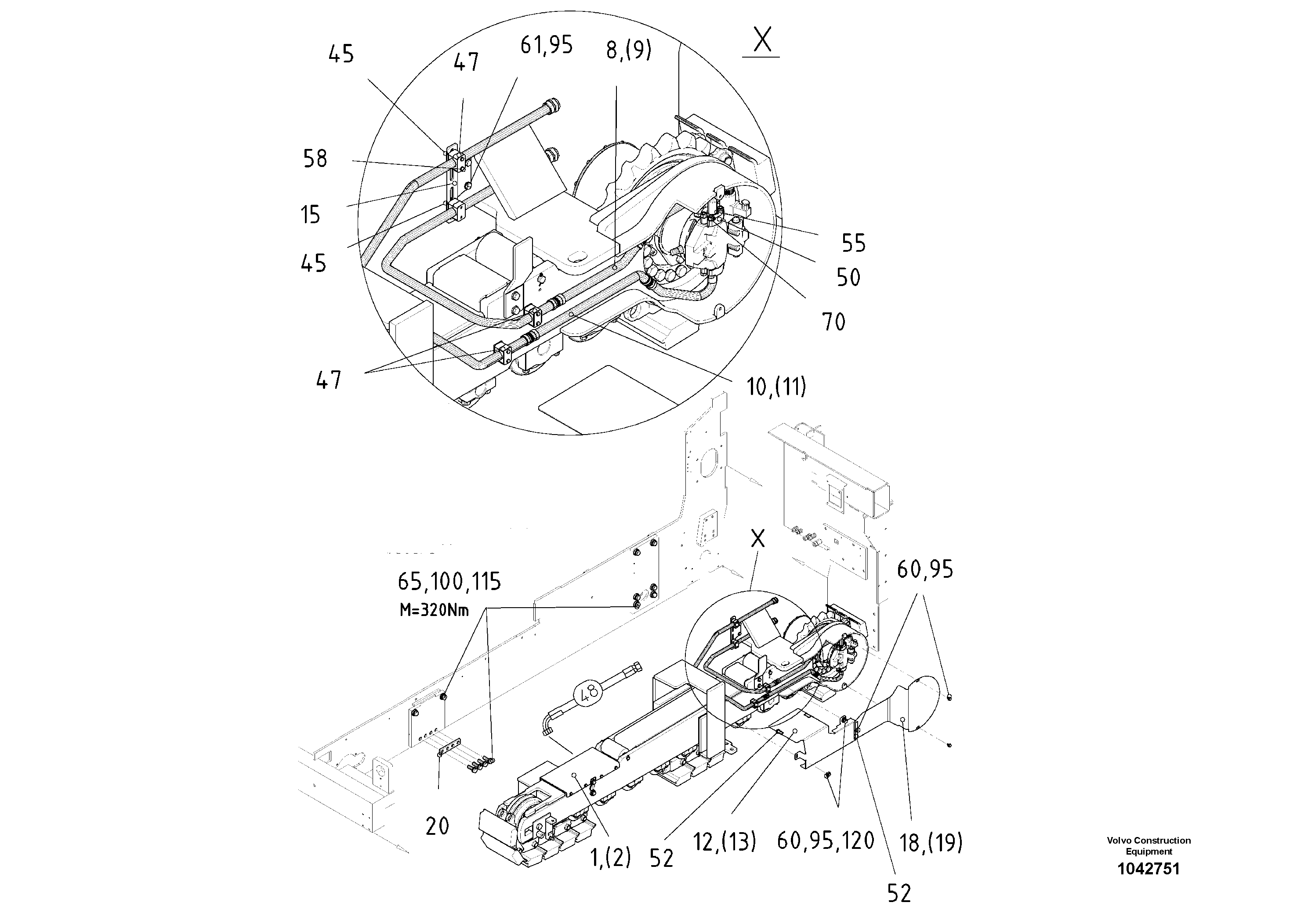 Схема запчастей Volvo ABG7820B - 24916 Travel Carrier ABG7820/ABG7820B ABG7820 S/N 21064-23058 ABG7820B S/N 23059 -