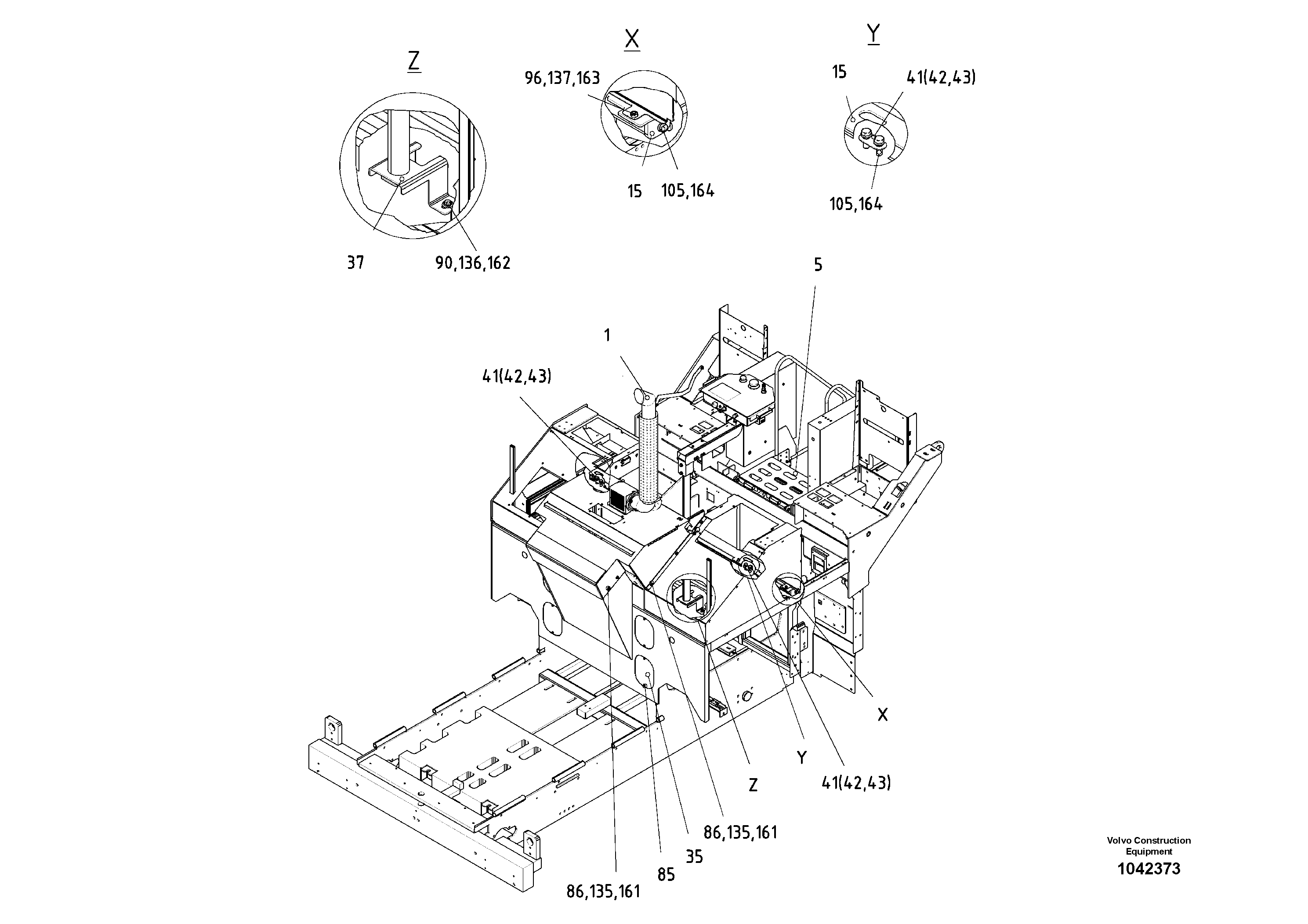 Схема запчастей Volvo ABG7820B - 48522 Superstructure ABG7820/ABG7820B ABG7820 S/N 21064-23058 ABG7820B S/N 23059 -
