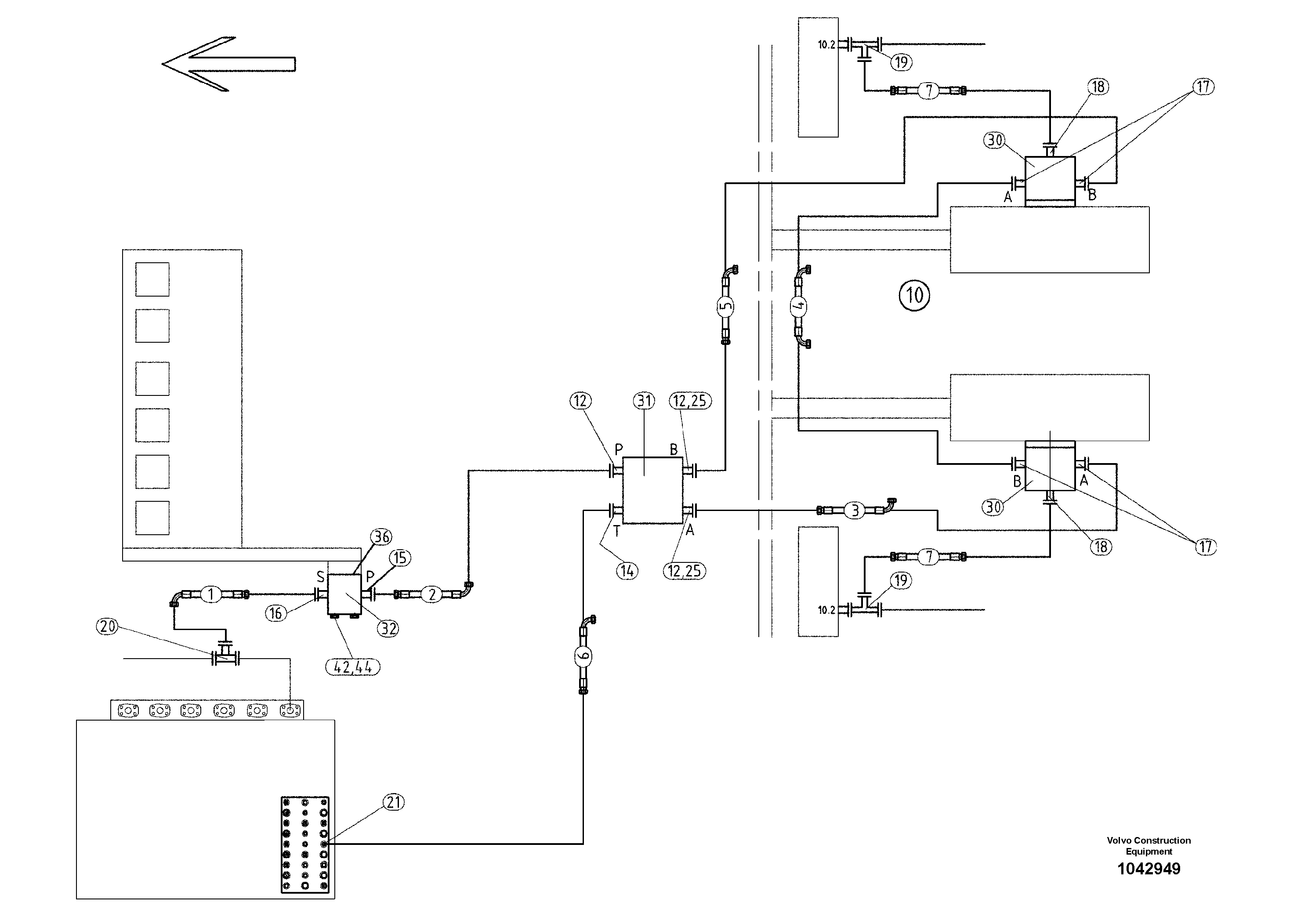 Схема запчастей Volvo ABG7820B - 27236 Hydraulic Of Fumes Recovery ABG7820/ABG7820B ABG7820 S/N 21064-23058 ABG7820B S/N 23059 -