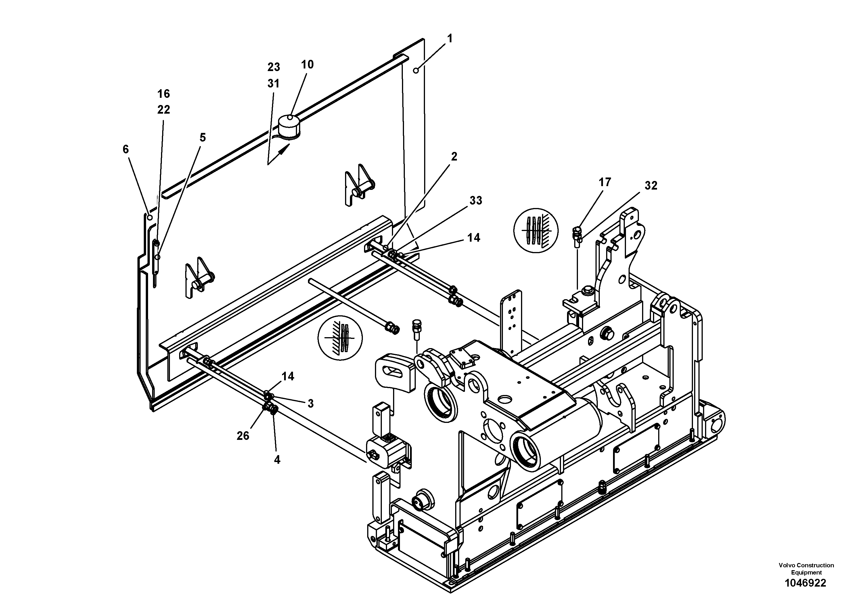Схема запчастей Volvo ABG7820B - 46914 Deflector plate for basic screed VB 78 ETC ATT. SCREED 2,5 - 9,0 M ABG5820/6820/7820/7820B