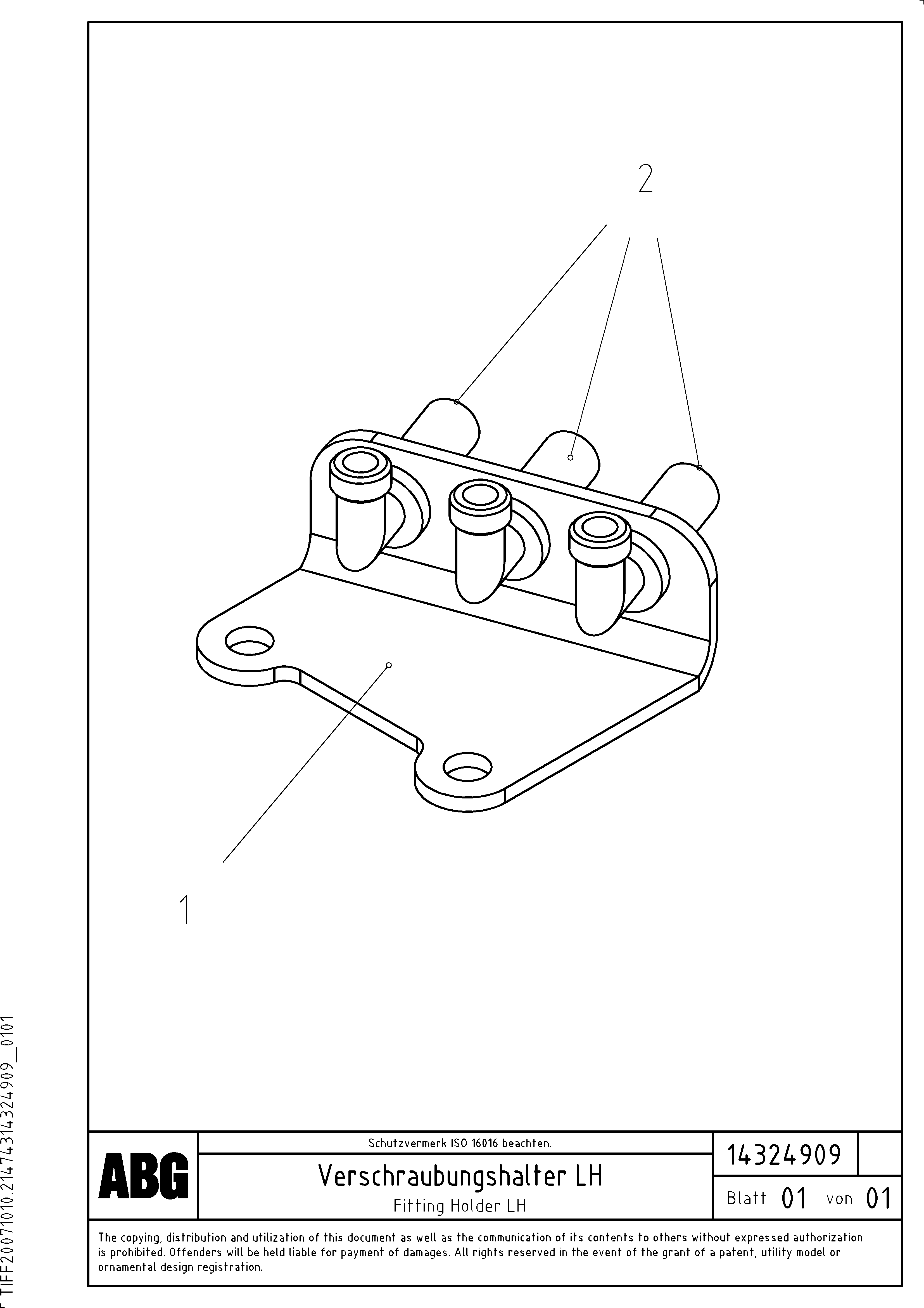 Схема запчастей Volvo ABG7820B - 46619 Fitting holder for hight adjustment/extendable screed VB 78 ETC ATT. SCREED 2,5 - 9,0 M ABG5820/6820/7820/7820B