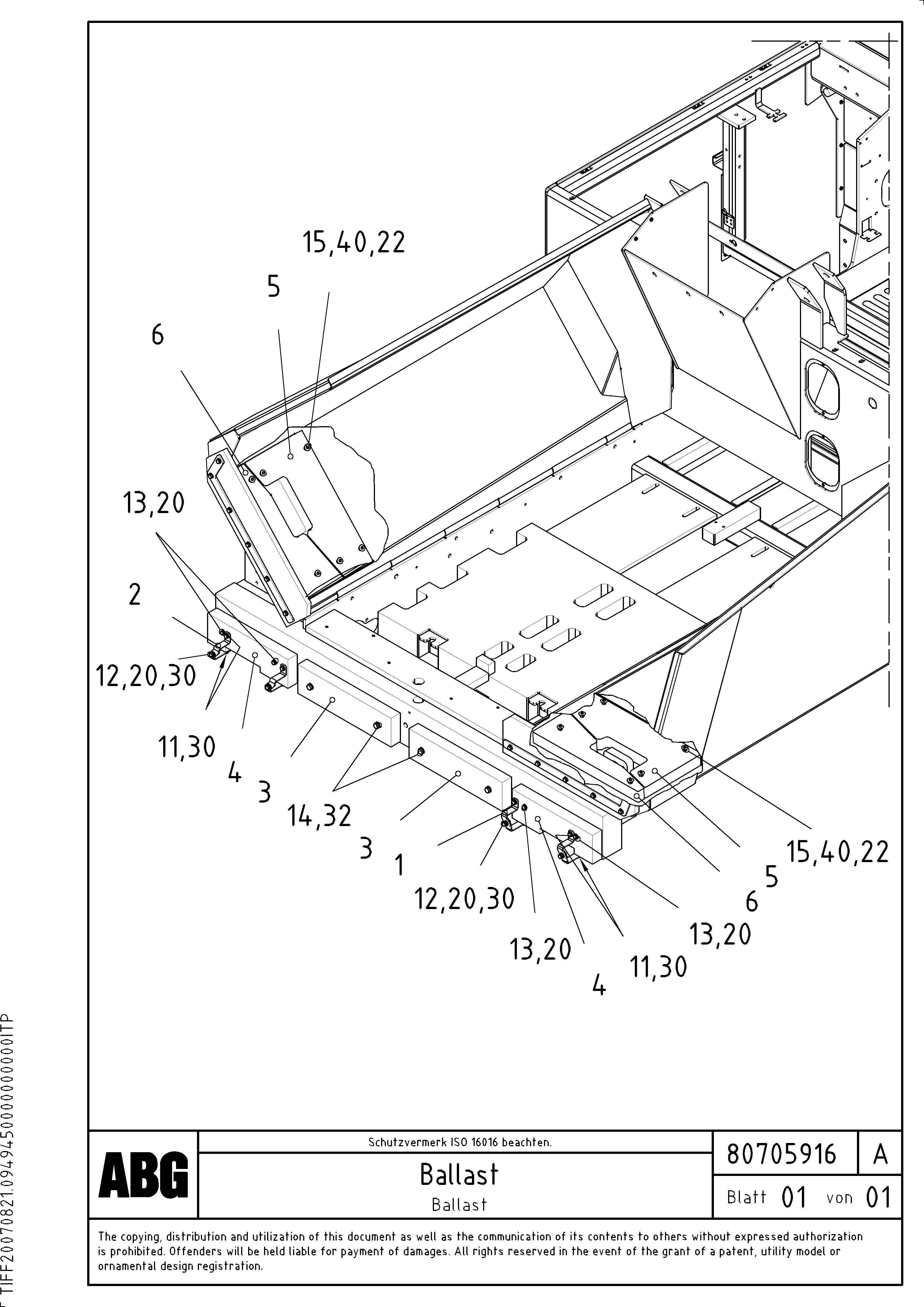 Схема запчастей Volvo ABG7820B - 85990 Ballast VDT-V 78 ETC ATT. SCREED 2,5 - 9,0 M ABG6820, ABG7820/ABG7820B