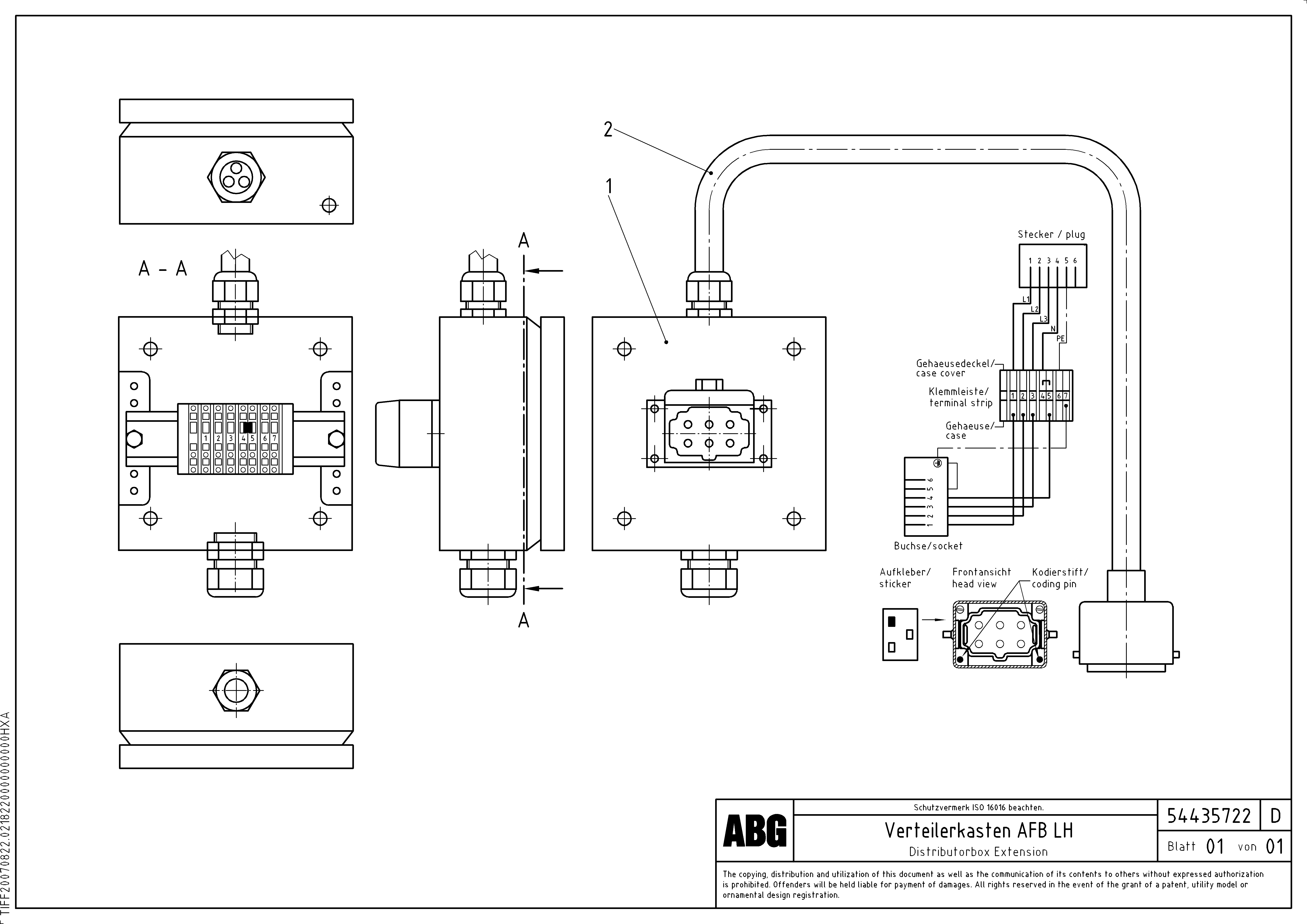 Схема запчастей Volvo ABG7820B - 81636 Distributorbox for extandable screed VDT-V 78 ETC ATT. SCREED 2,5 - 9,0 M ABG6820, ABG7820/ABG7820B