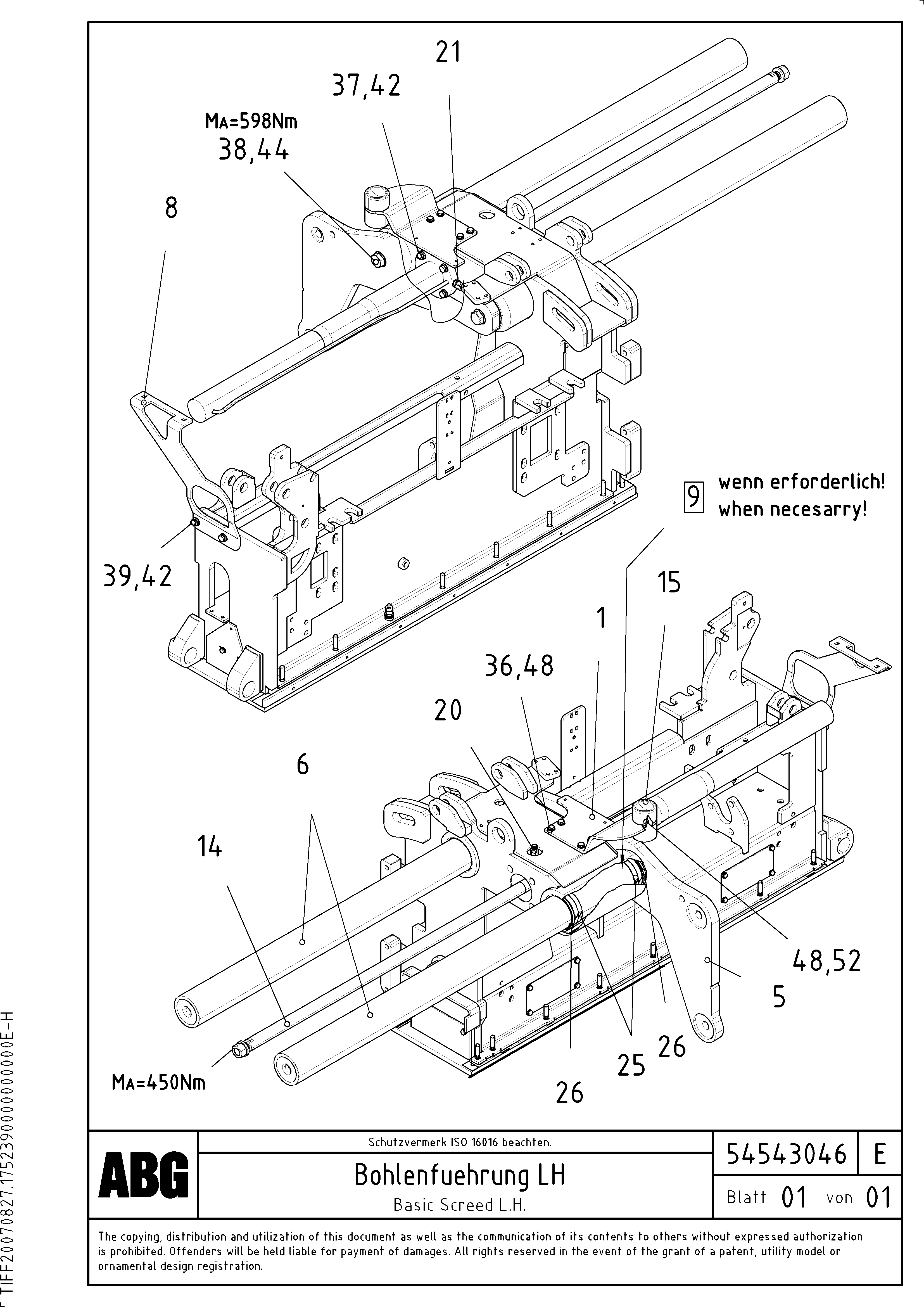 Схема запчастей Volvo ABG7820B - 79401 Screed guide for basic screed VDT-V 88 ETC ATT. SCREEDS 3,0 - 9,0M ABG7820, ABG7820B