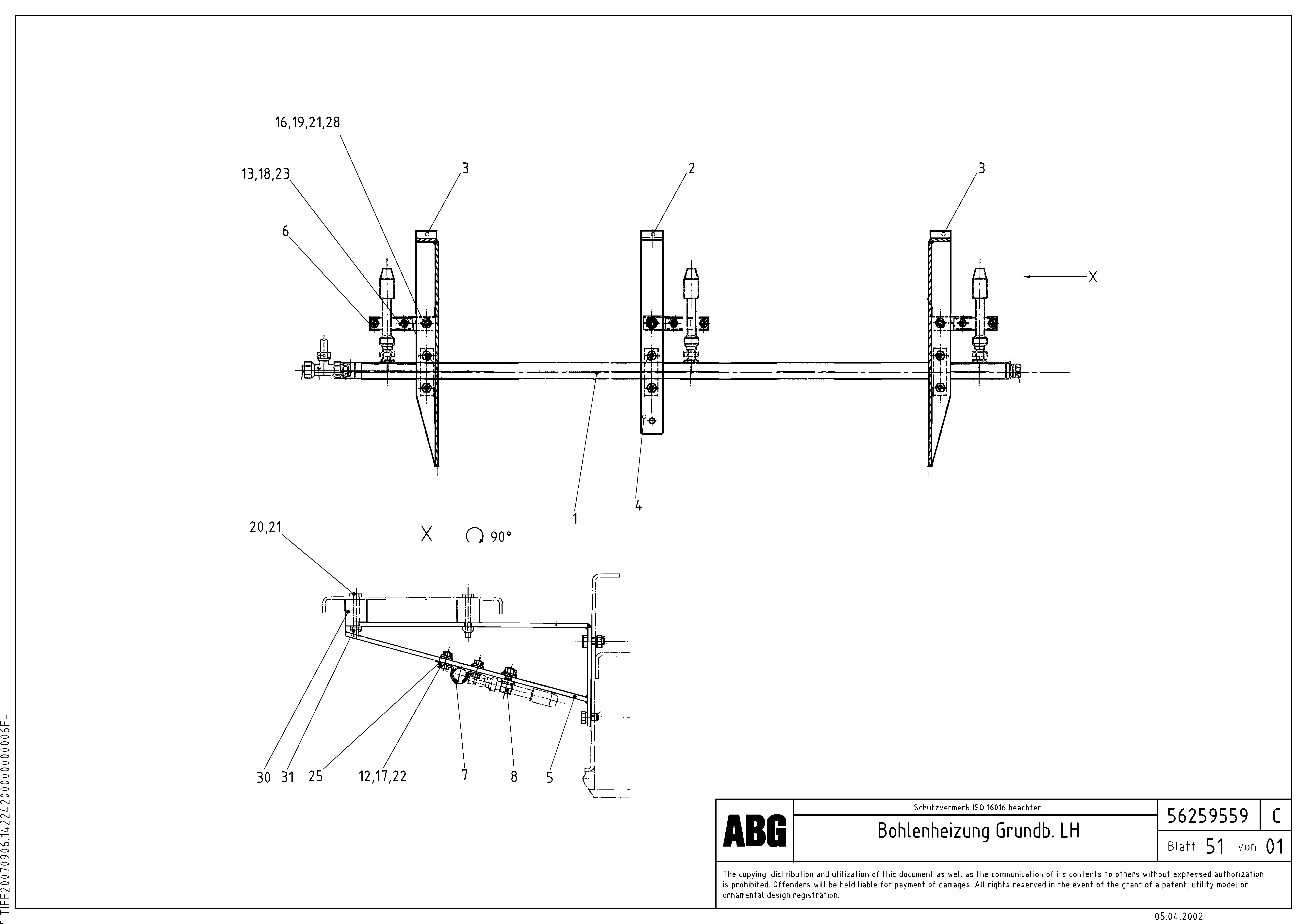 Схема запчастей Volvo ABG7820B - 78687 Screed heating assembly MB 122 ATT. SCREEDS 2,5 -10,0M ABG7820, ABG7820B