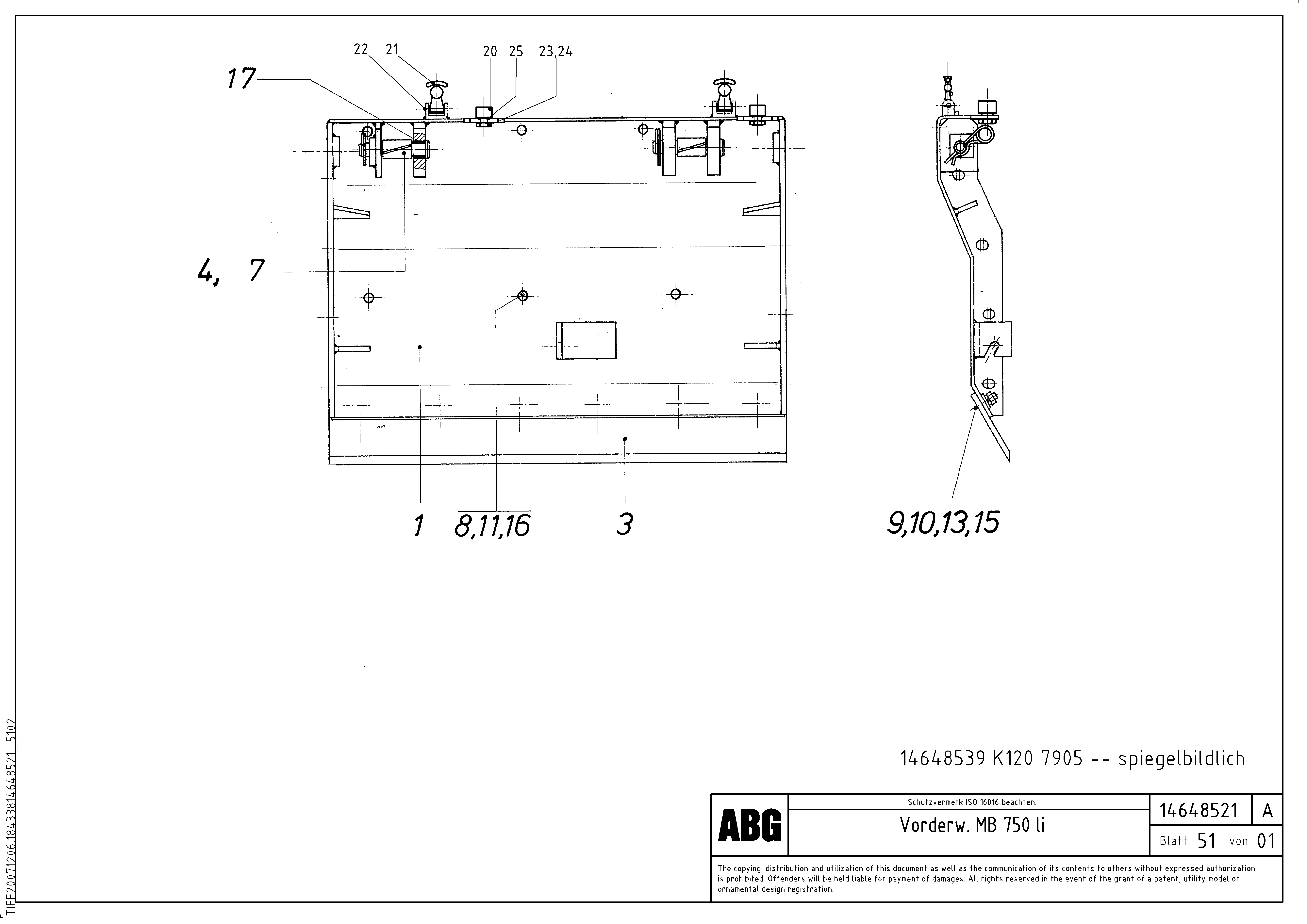 Схема запчастей Volvo ABG7820B - 79992 Deflector for extension MB 122 ATT. SCREEDS 2,5 -10,0M ABG7820, ABG7820B