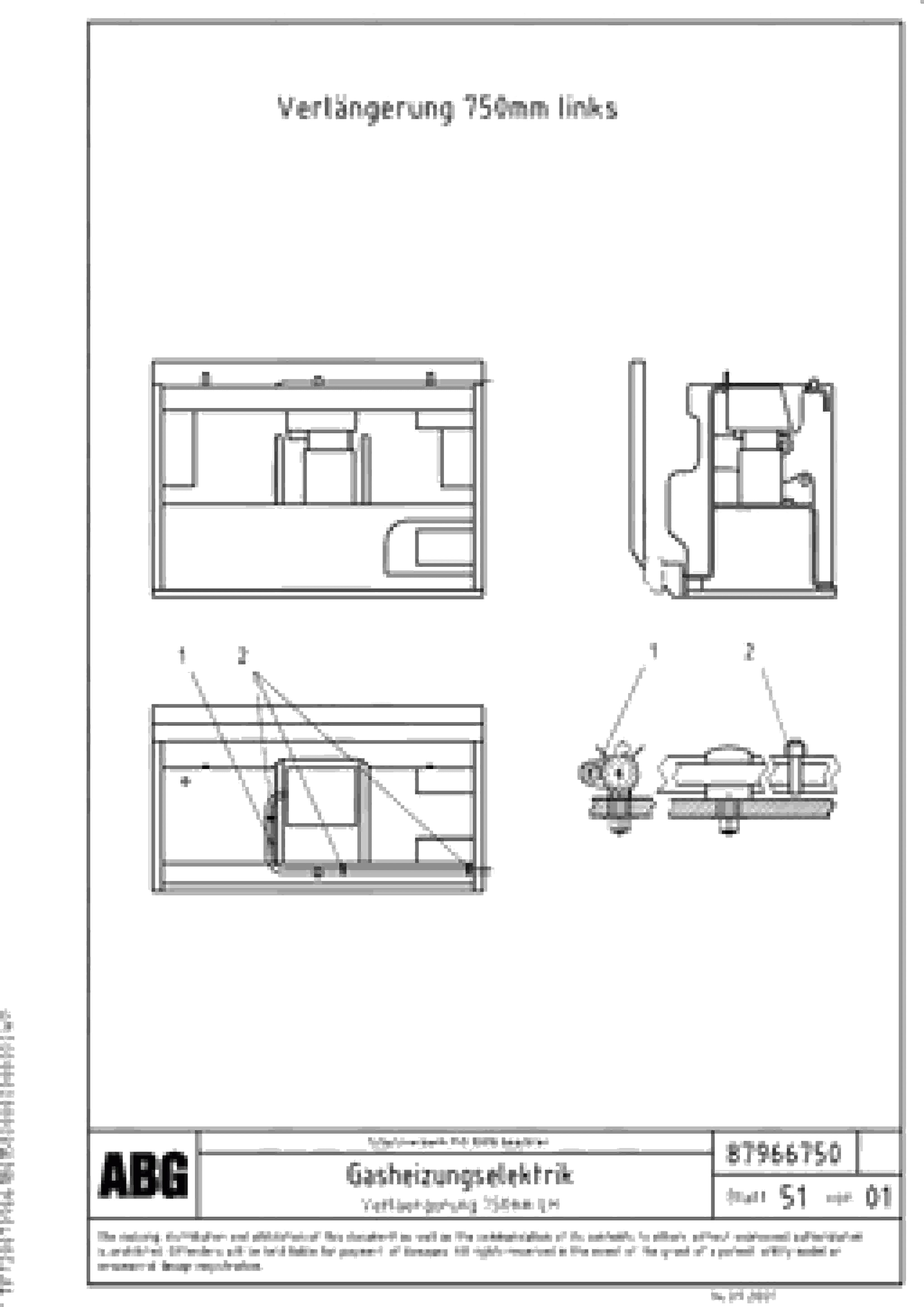 Схема запчастей Volvo ABG7820B - 70057 Gas heating for extension VDT-V 78 GTC ATT. SCREEDS 2,5 - 9,0M ABG6820,ABG7820,ABG7820B