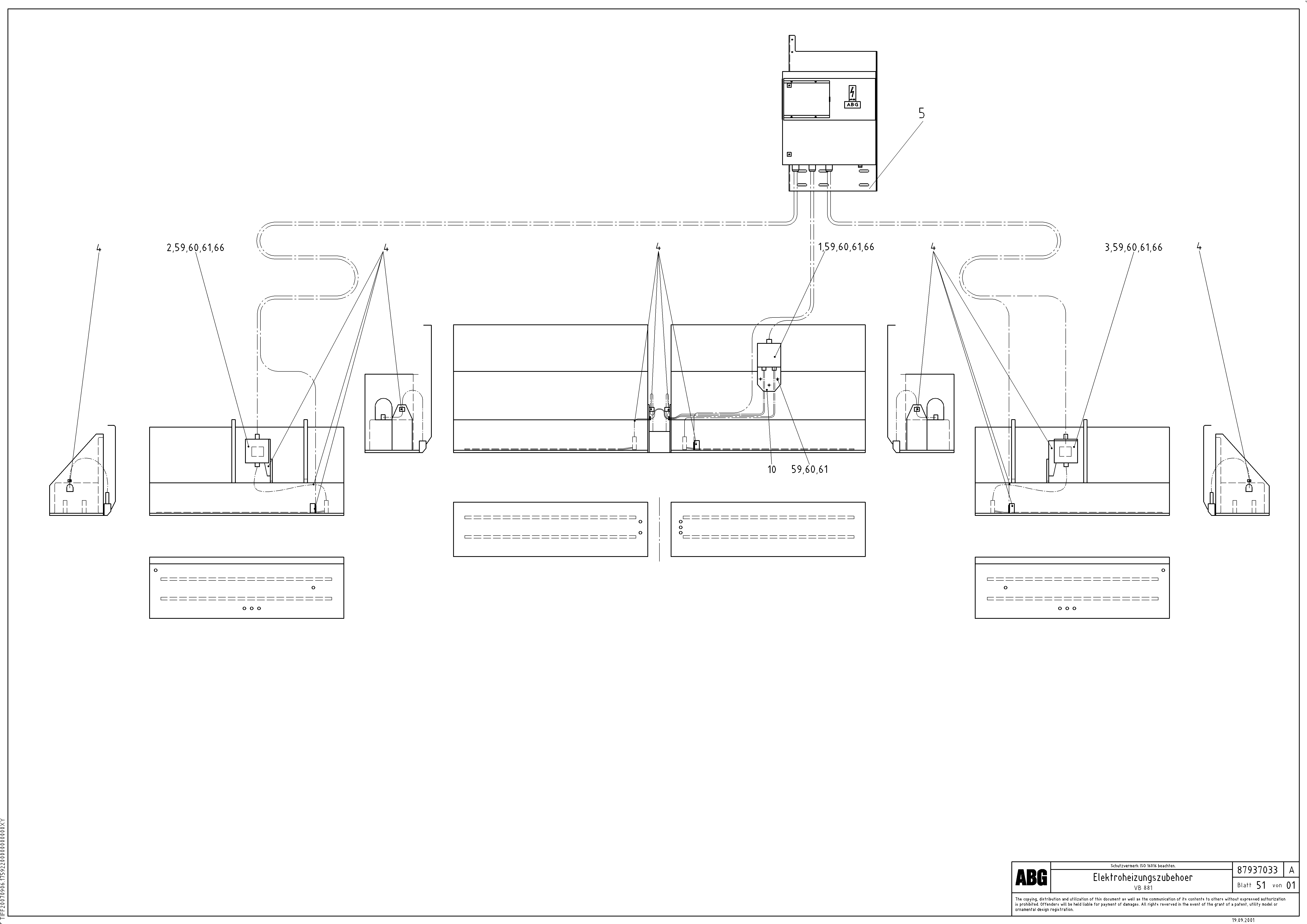 Схема запчастей Volvo ABG7820B - 76509 El. heating accessories for basic and extandable screed VB 88 ETC ATT. SCREED 3,0 - 10,0M ABG6820, ABG7820/ABG7820B
