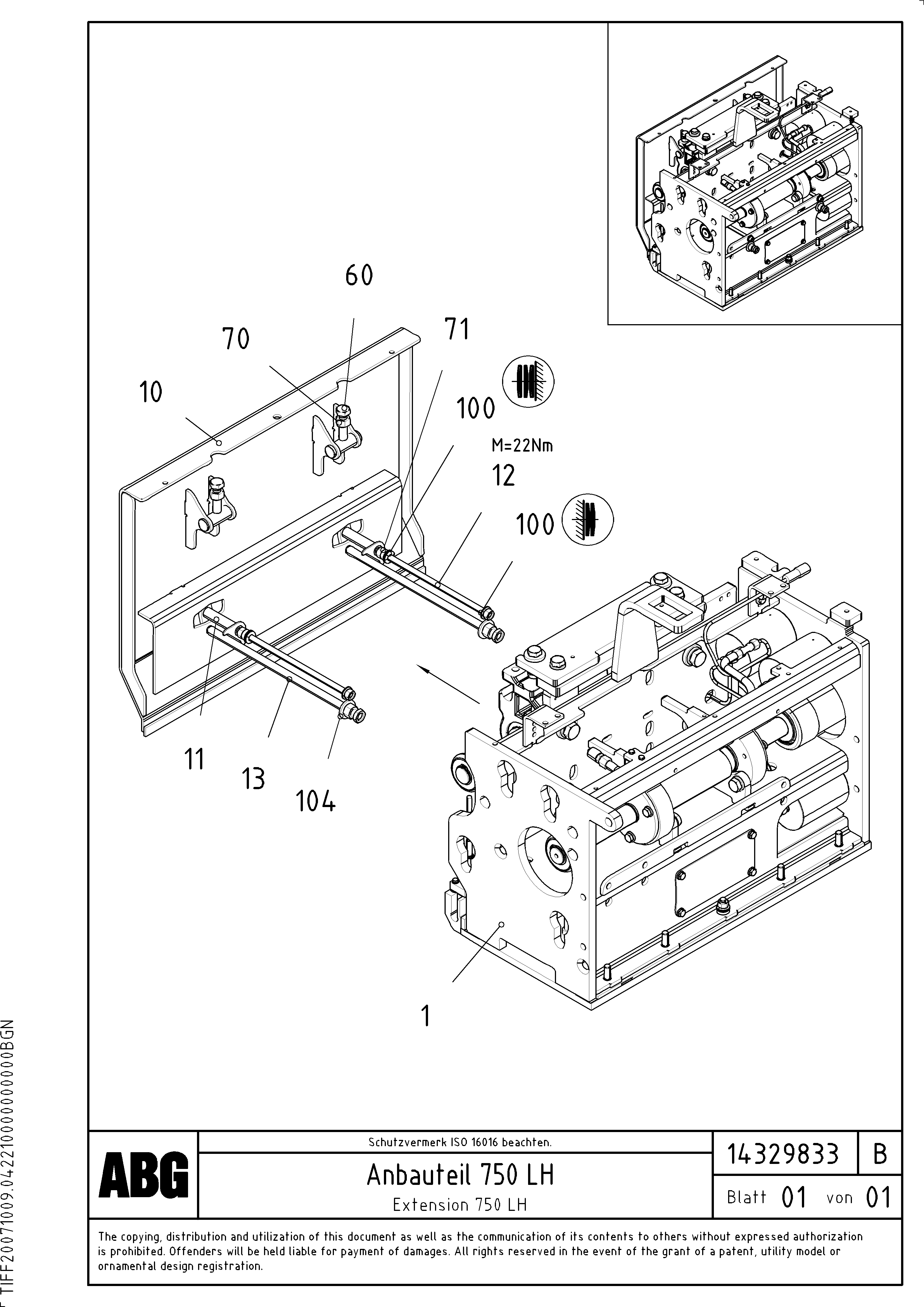 Схема запчастей Volvo ABG7820B - 68685 Extension VB 89 ETC ATT. SCREEDS 3,0 - 9,0M ABG7820, ABG7820B