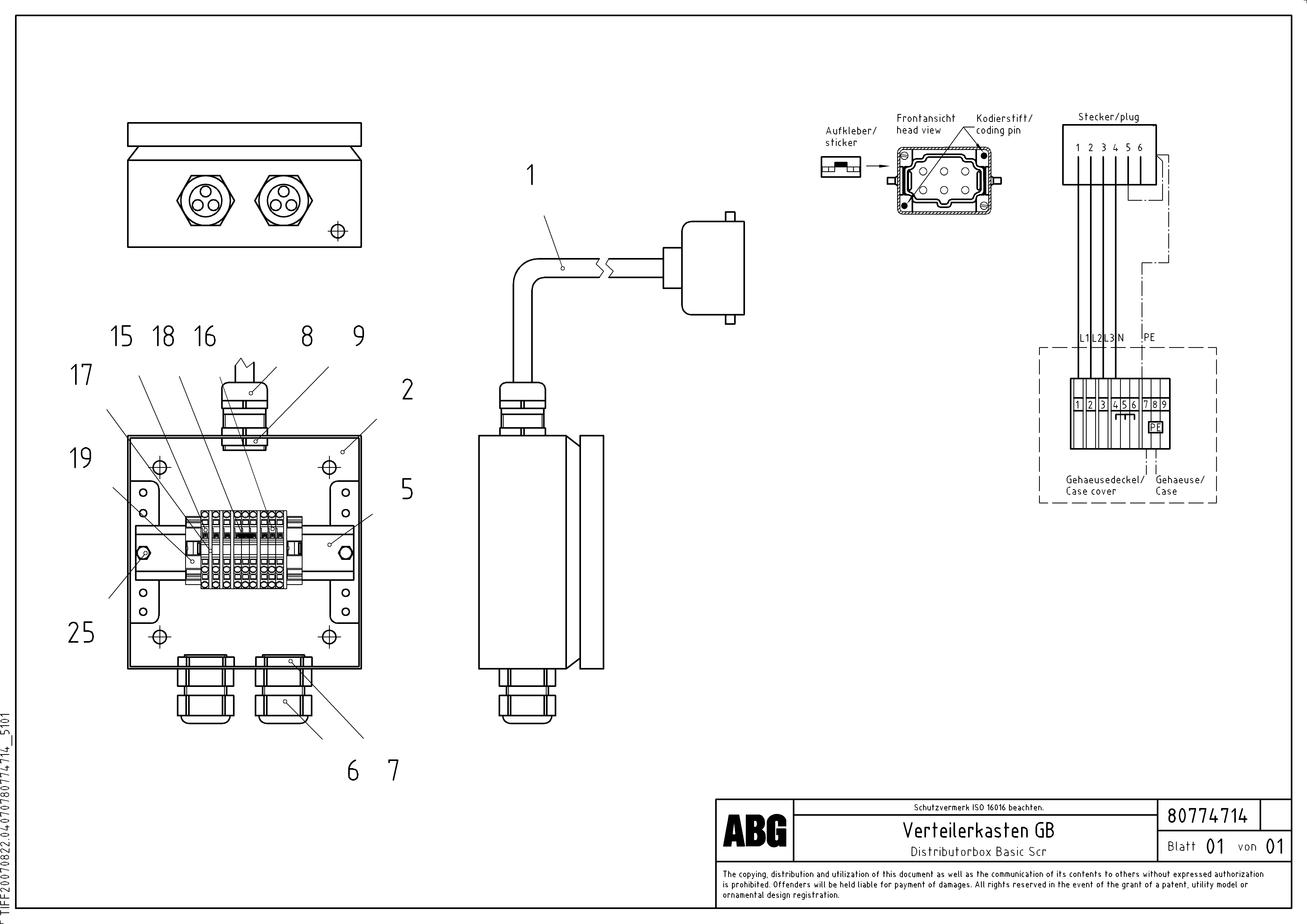 Схема запчастей Volvo ABG7820B - 80132 Distributorbox on basic screed VB 88 ETC ATT. SCREED 3,0 - 10,0M ABG6820, ABG7820/ABG7820B