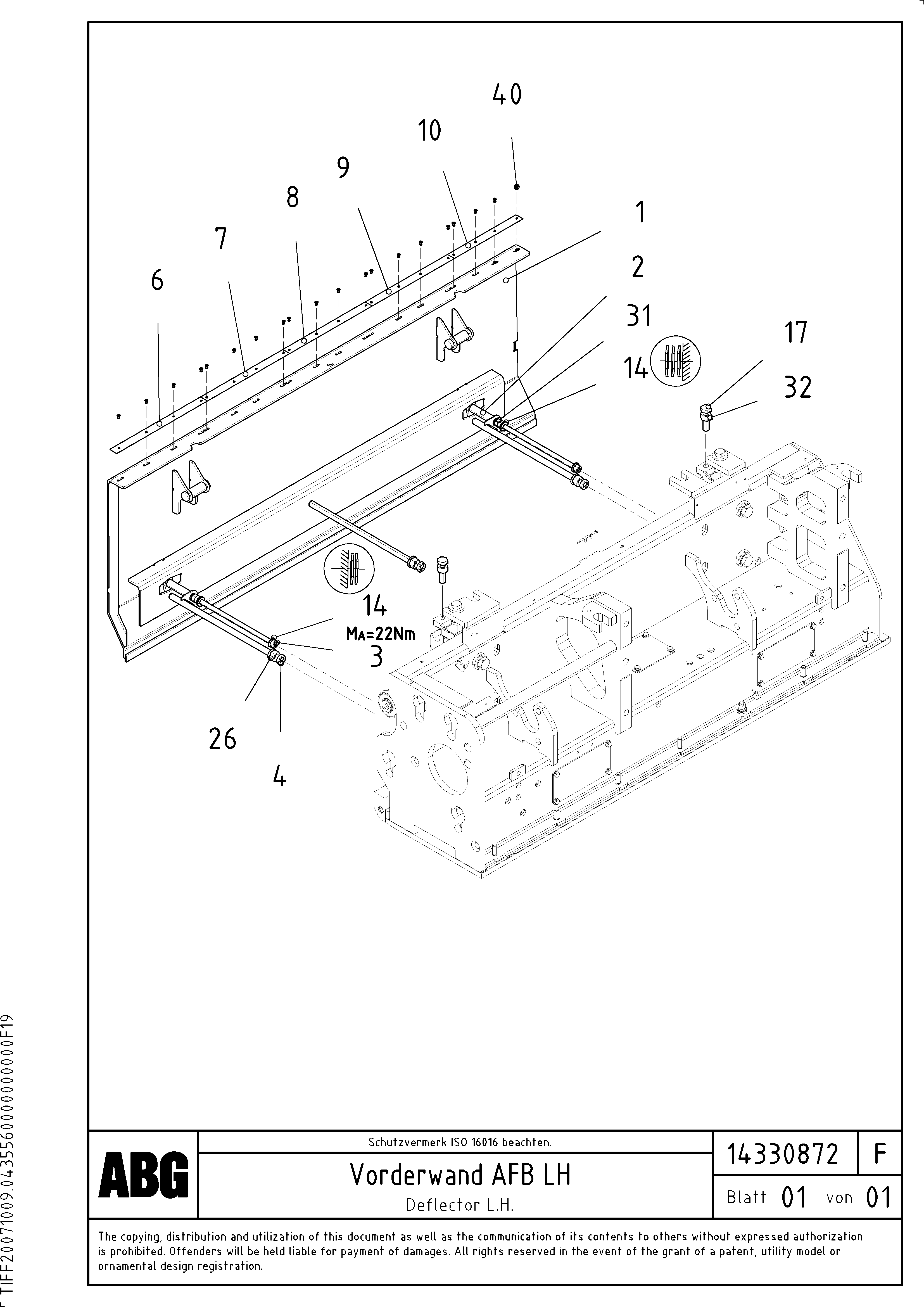 Схема запчастей Volvo ABG7820B - 76439 Deflector plate for basic screed VB 88 ETC ATT. SCREED 3,0 - 10,0M ABG6820, ABG7820/ABG7820B
