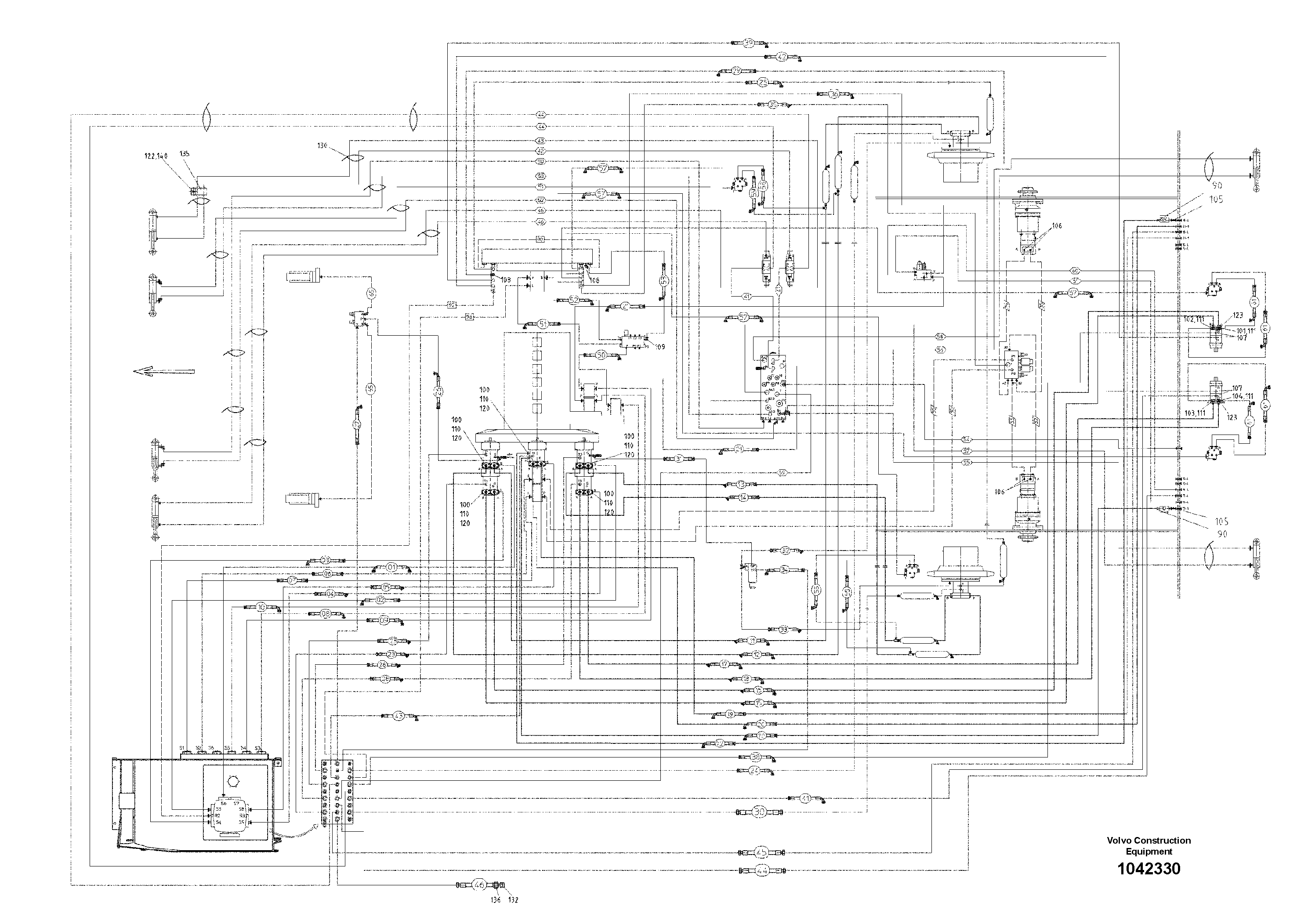 Схема запчастей Volvo ABG8820B - 90820 Hose Lines ABG8820/ABG8820B ABG8820 S/N 21098-23354 ABG8820B S/N 23355-