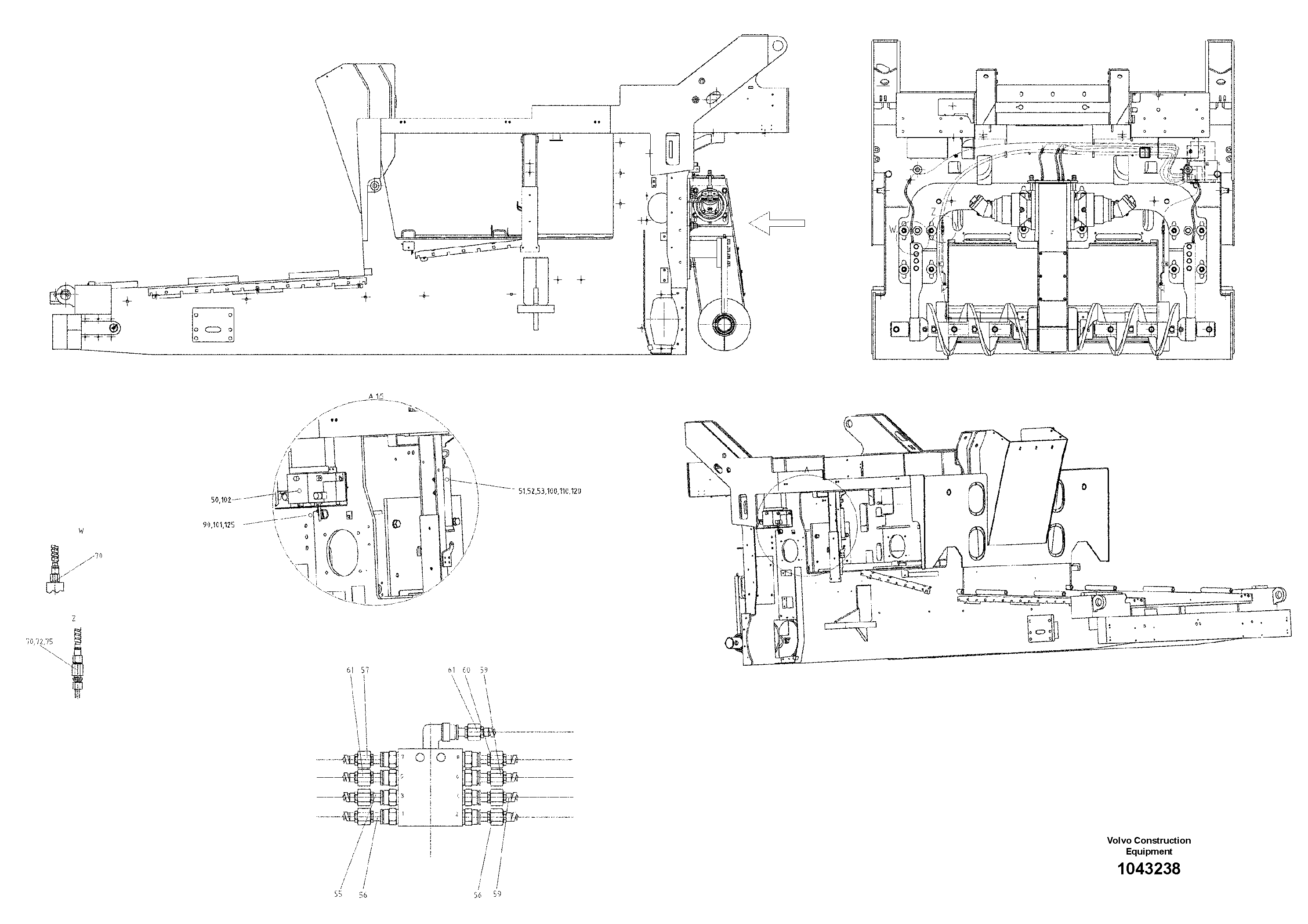 Схема запчастей Volvo ABG8820B - 47932 Central lubrication ABG8820/ABG8820B ABG8820 S/N 21098-23354 ABG8820B S/N 23355-