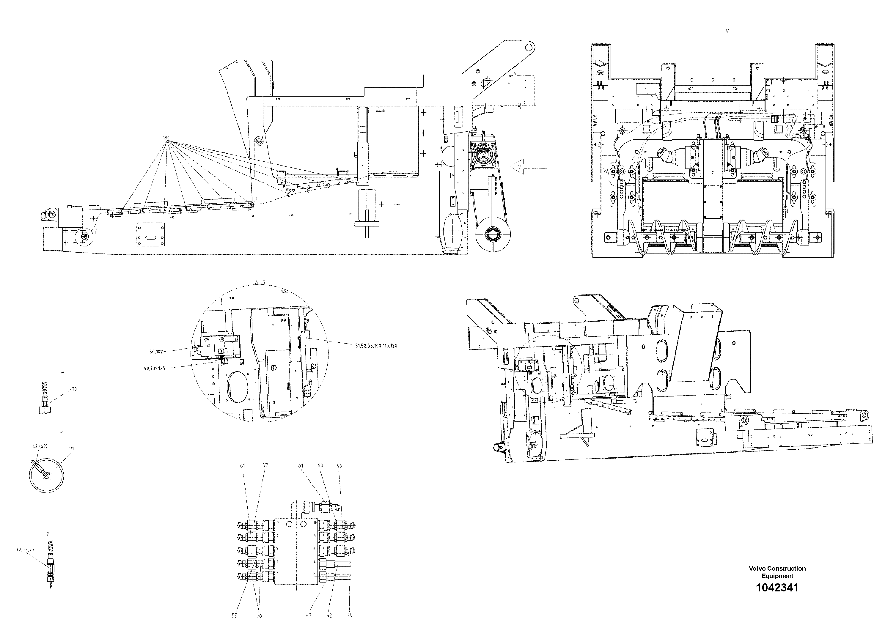 Схема запчастей Volvo ABG8820B - 54667 Central lubrication ABG8820/ABG8820B ABG8820 S/N 21098-23354 ABG8820B S/N 23355-