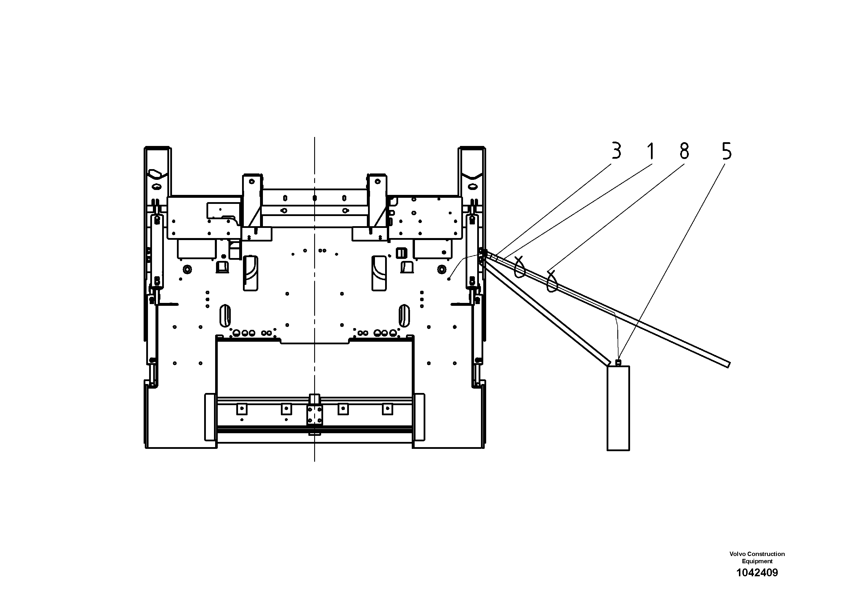 Схема запчастей Volvo ABG8820B - 54669 Attachment Central Lubrication System ABG8820/ABG8820B ABG8820 S/N 21098-23354 ABG8820B S/N 23355-