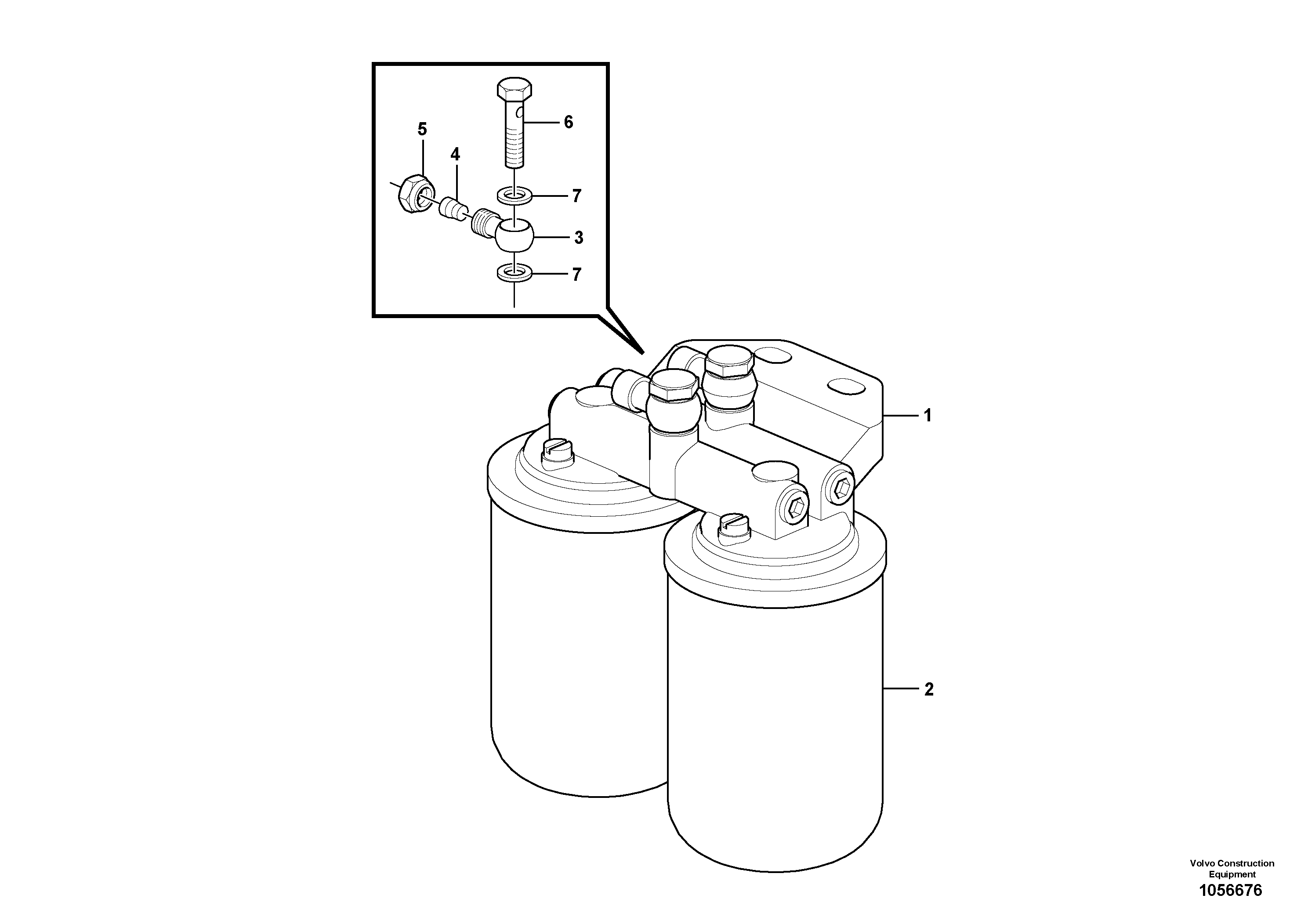 Схема запчастей Volvo ABG8820B - 88753 Фильтр топливный ABG8820/ABG8820B ABG8820 S/N 21098-23354 ABG8820B S/N 23355-
