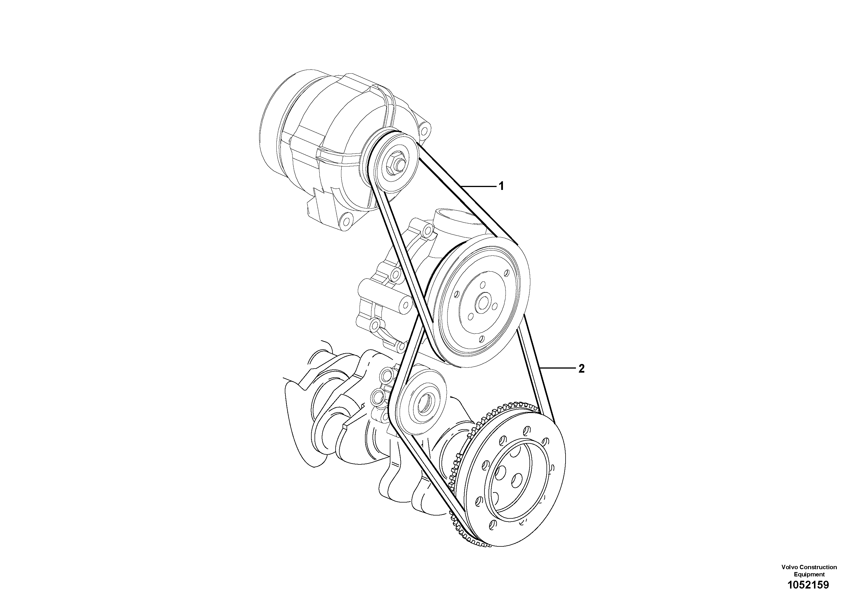 Схема запчастей Volvo ABG8820B - 37329 Belt transmission ABG8820/ABG8820B ABG8820 S/N 21098-23354 ABG8820B S/N 23355-