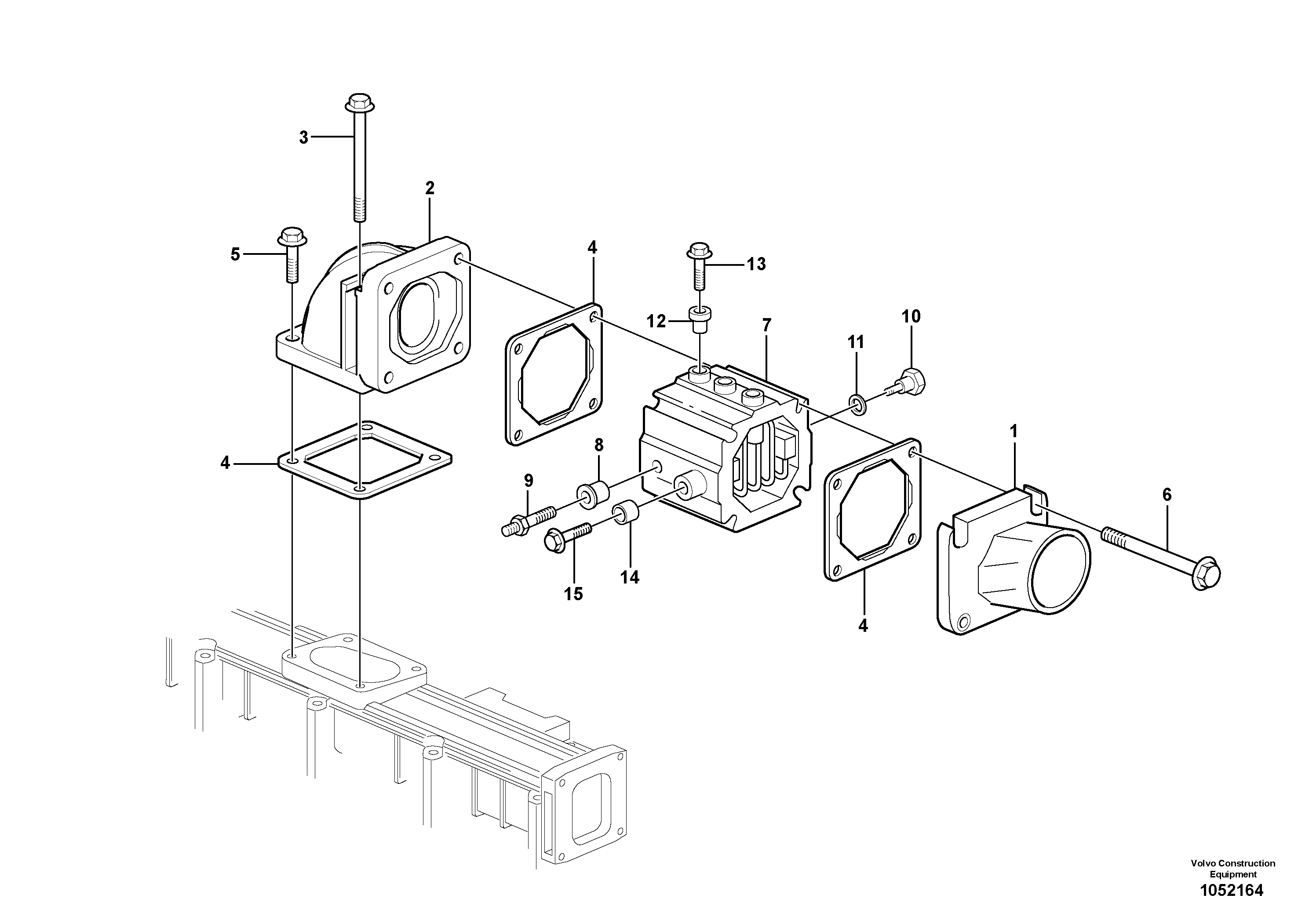 Схема запчастей Volvo ABG8820B - 27266 Предпусковой подогреватель в сборе ABG8820/ABG8820B ABG8820 S/N 21098-23354 ABG8820B S/N 23355-