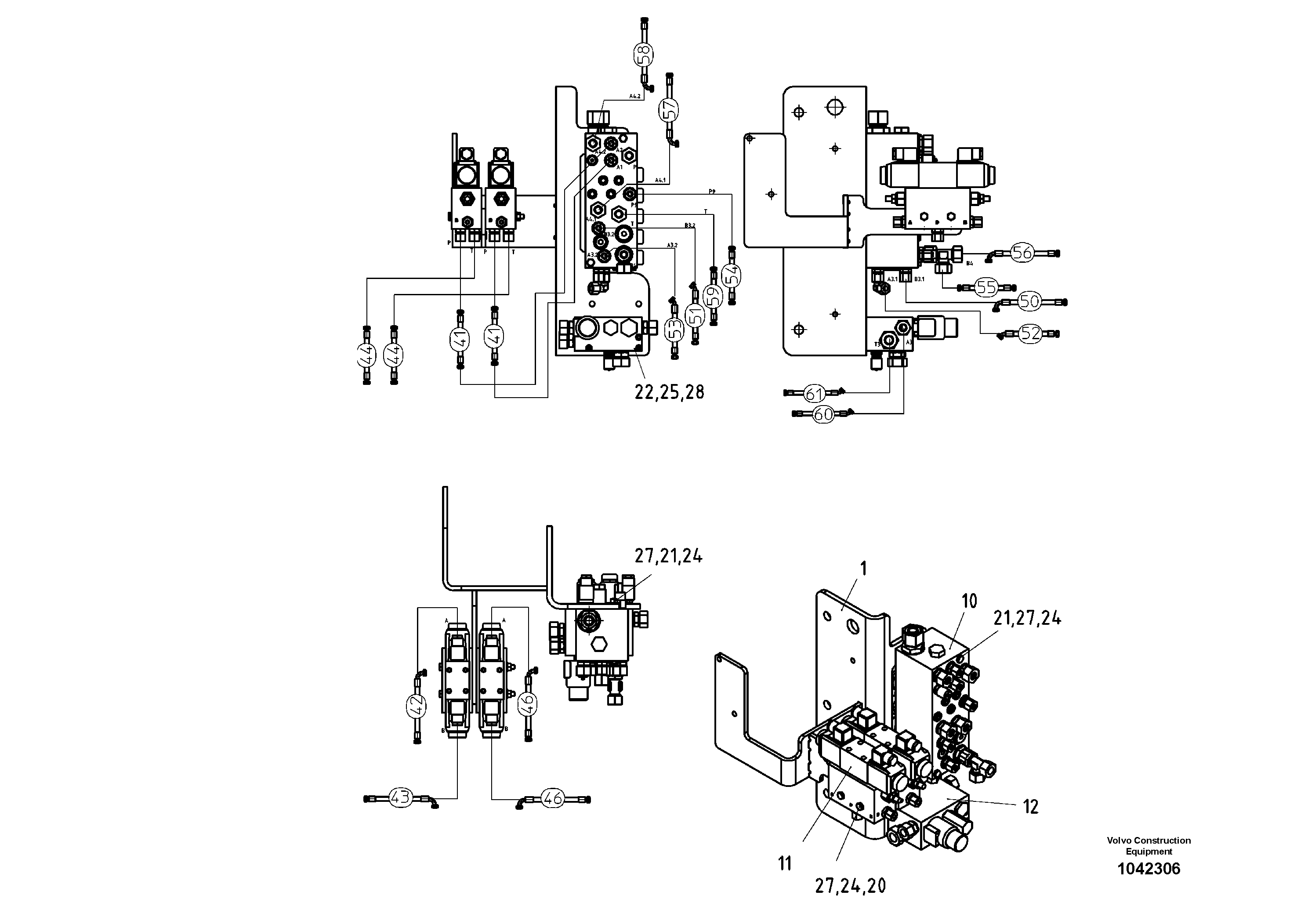 Схема запчастей Volvo ABG8820B - 56623 Valve Support ABG8820/ABG8820B ABG8820 S/N 21098-23354 ABG8820B S/N 23355-