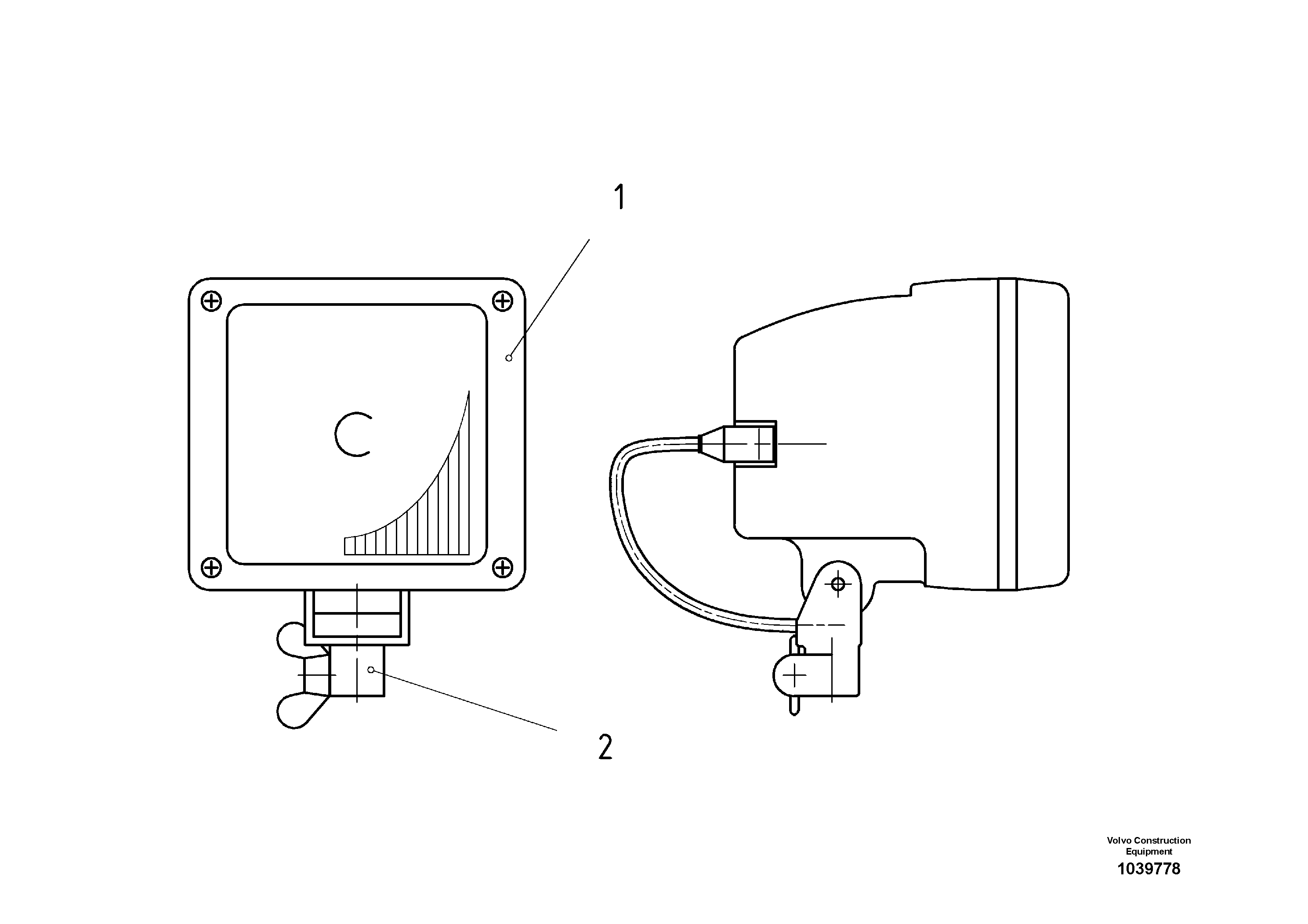 Схема запчастей Volvo ABG8820B - 49914 Headlight Complete ABG8820/ABG8820B ABG8820 S/N 21098-23354 ABG8820B S/N 23355-